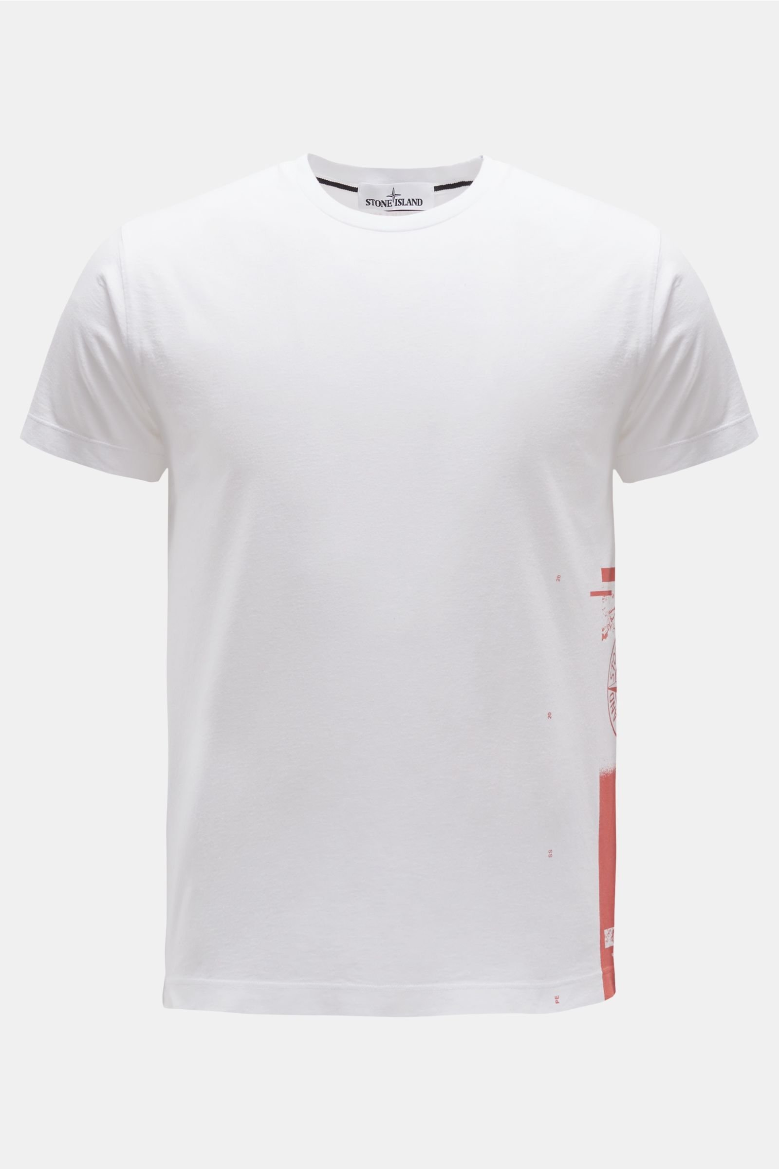 R-Neck T-Shirt 'Moon Print' weiß