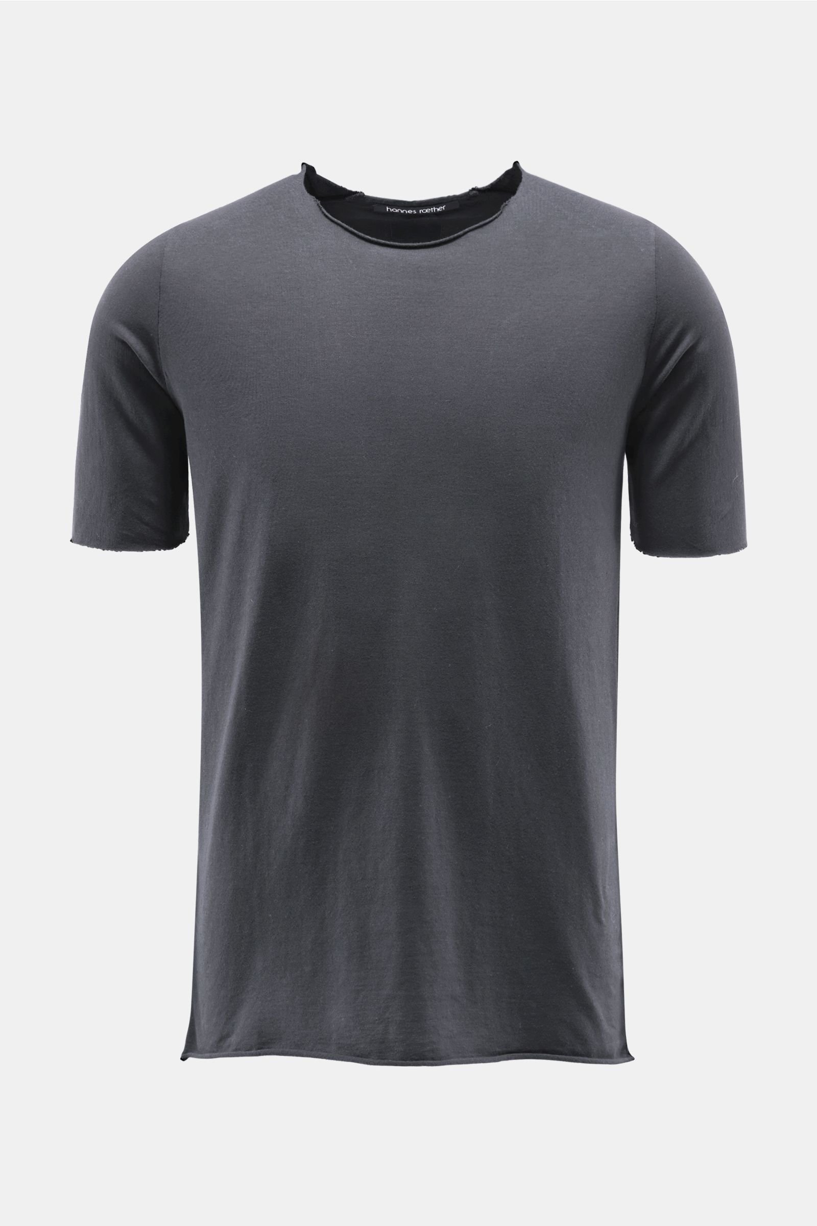 R-Neck T-Shirt 'de35mel-k.215' dunkelgrau