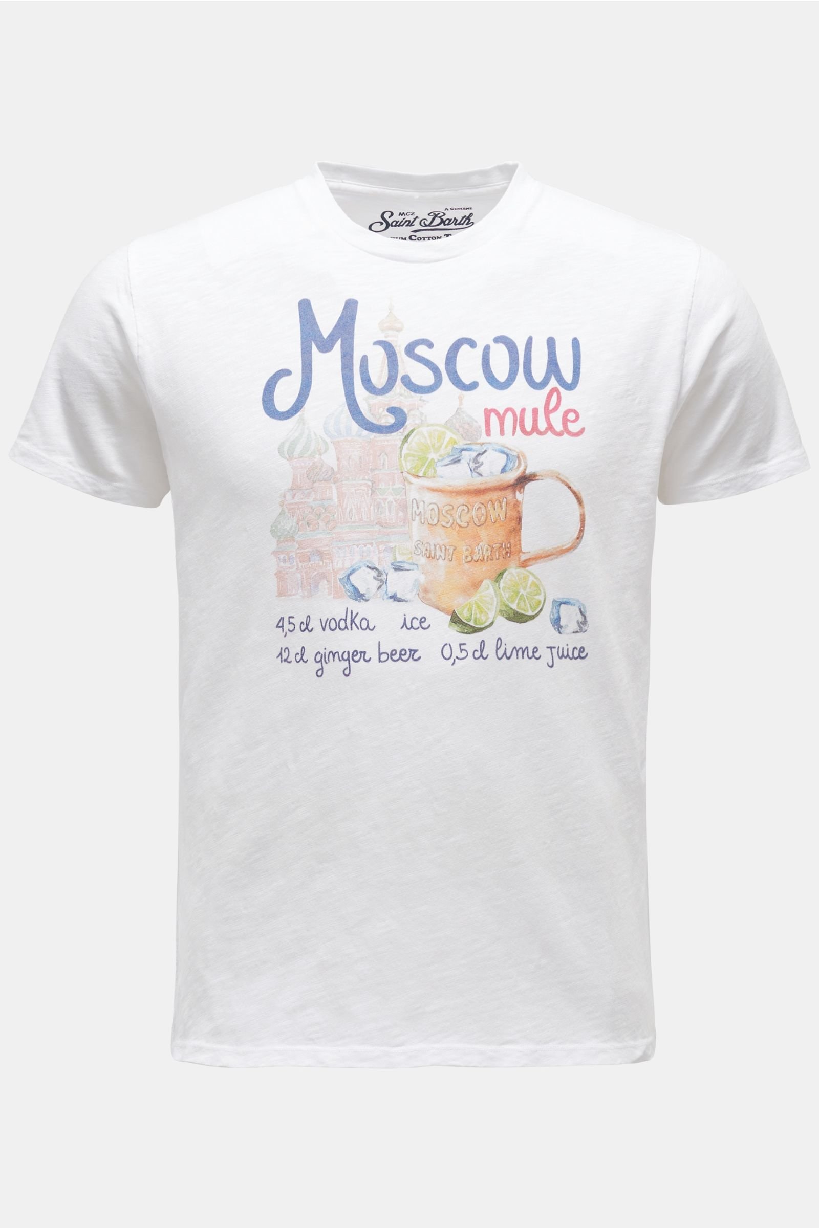 Crew neck T-shirt 'Moscow Cup' white