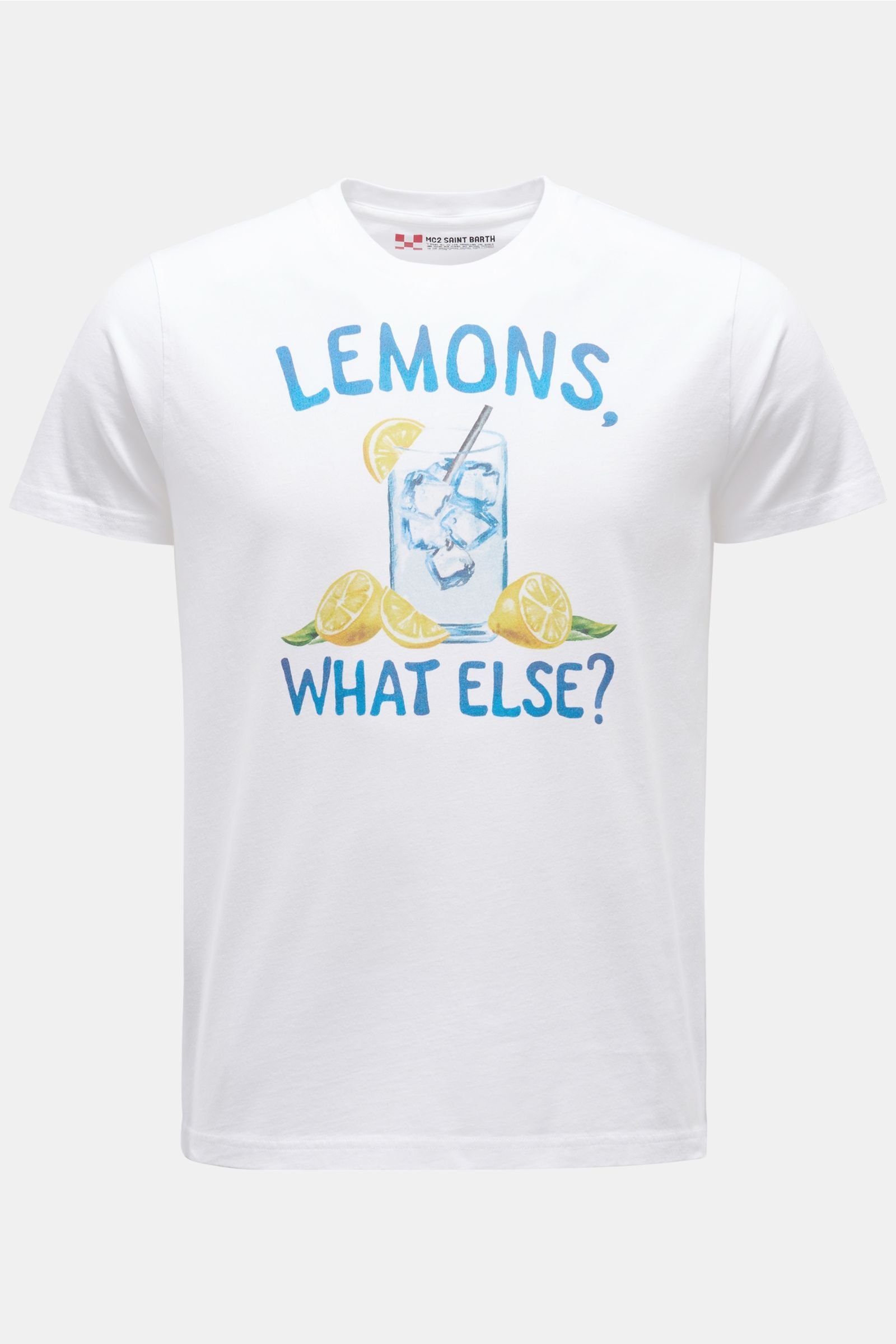 Crew neck T-shirt 'Lemons' white