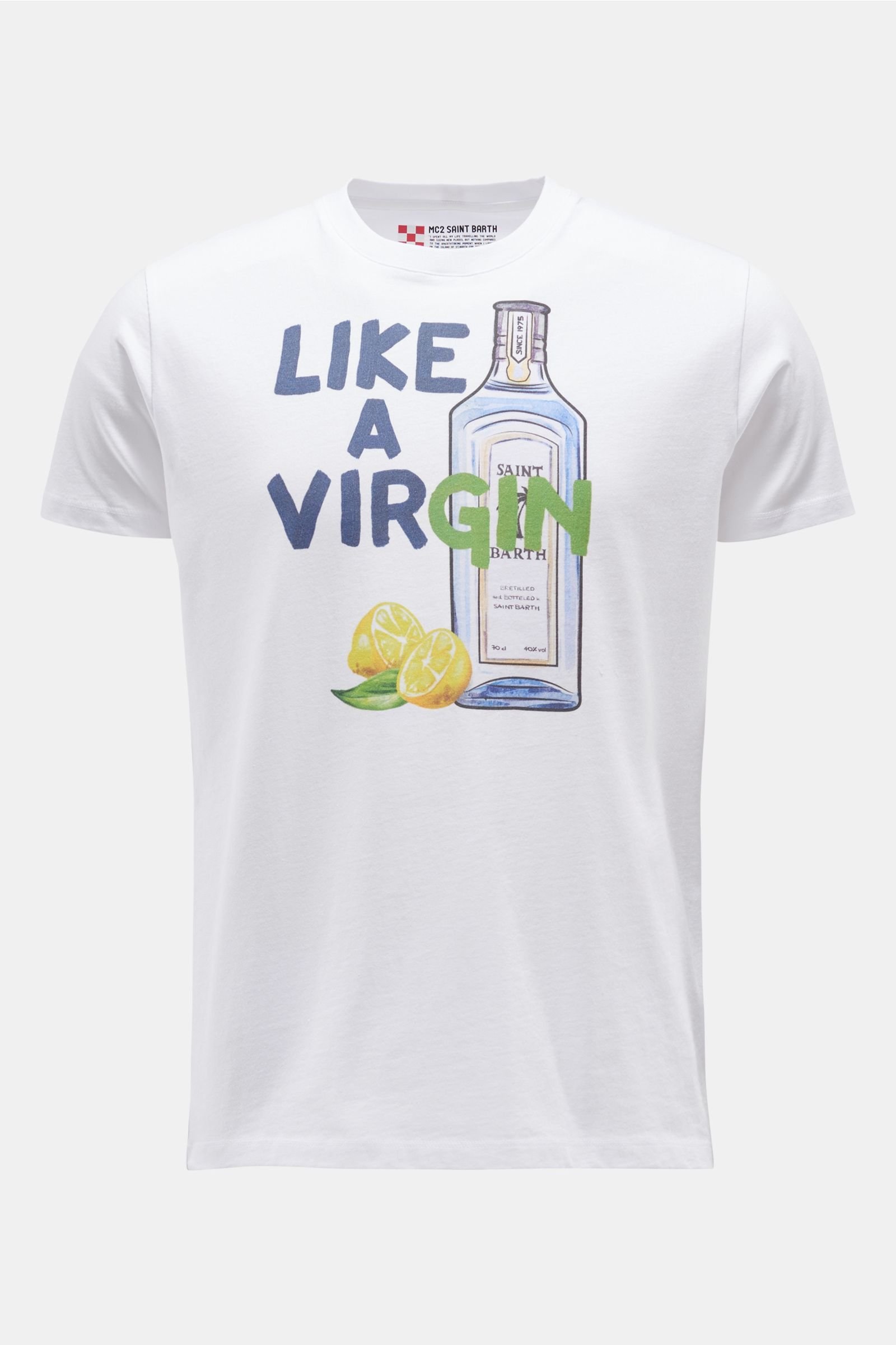 R-Neck T-Shirt 'Virgin' weiß