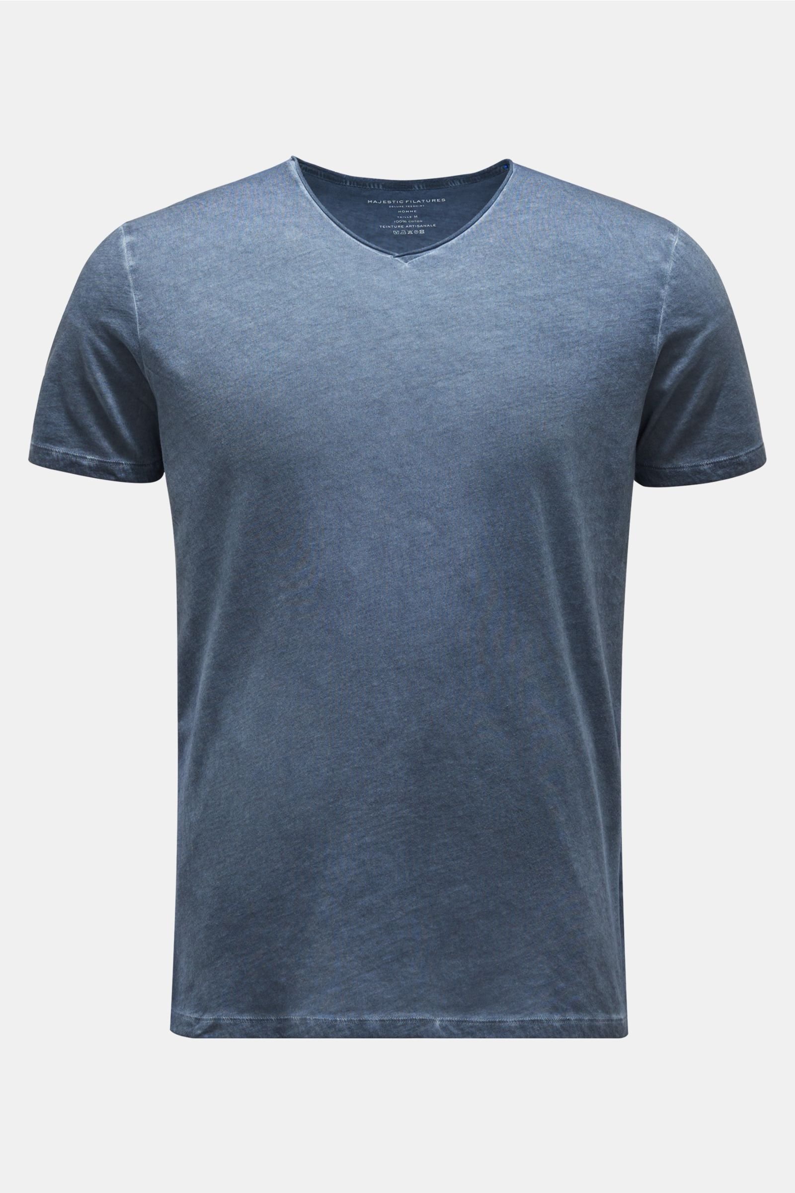 V-Neck T-Shirt graublau