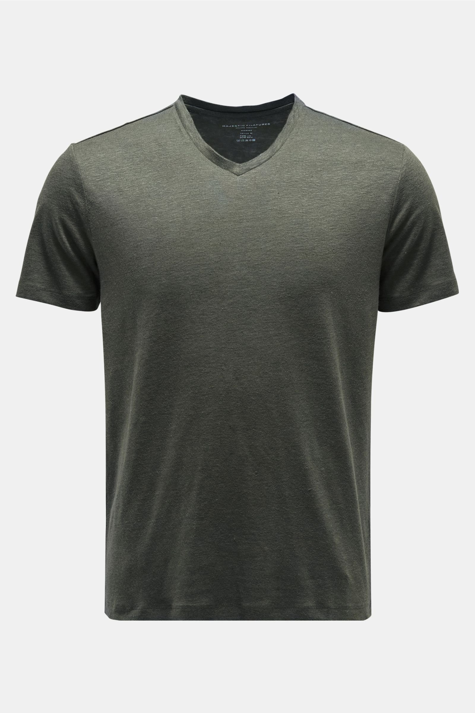V-neck T-shirt olive