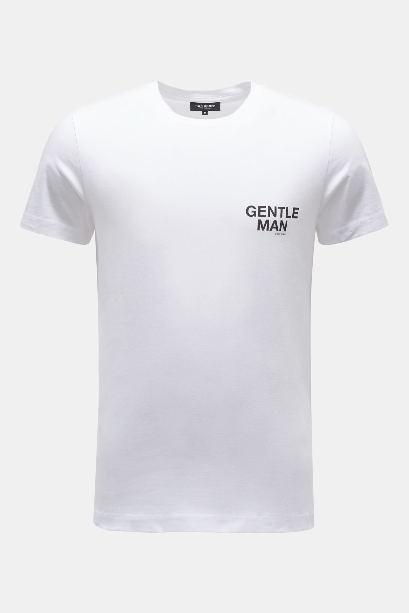 Rundhals-T-Shirt 'Gentle Man' weiß