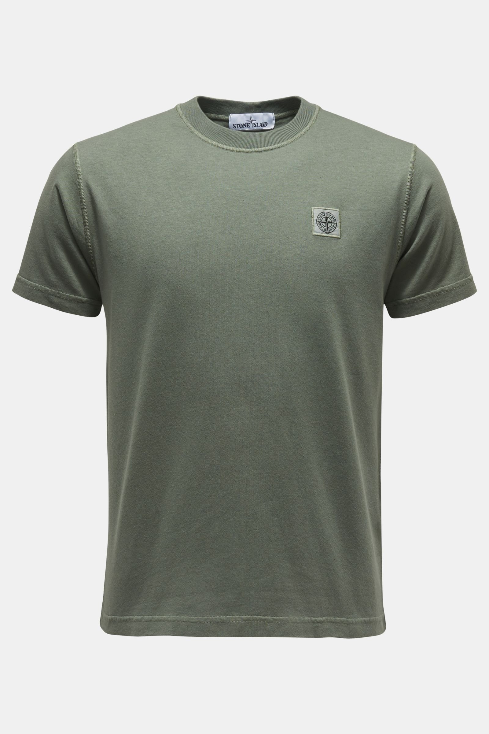 Crew neck T-shirt grey green