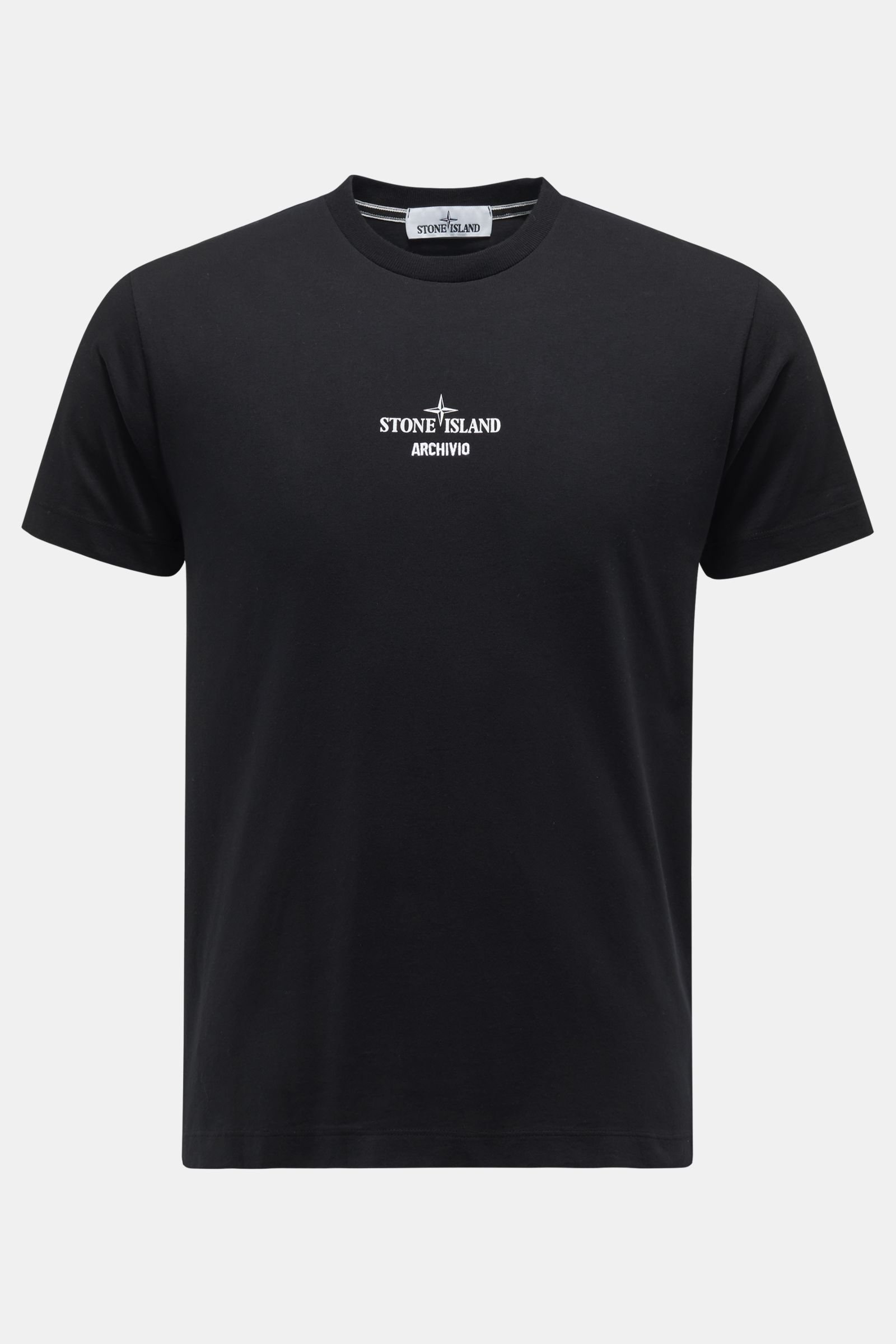 Rundhals-T-Shirt 'Archivio' schwarz