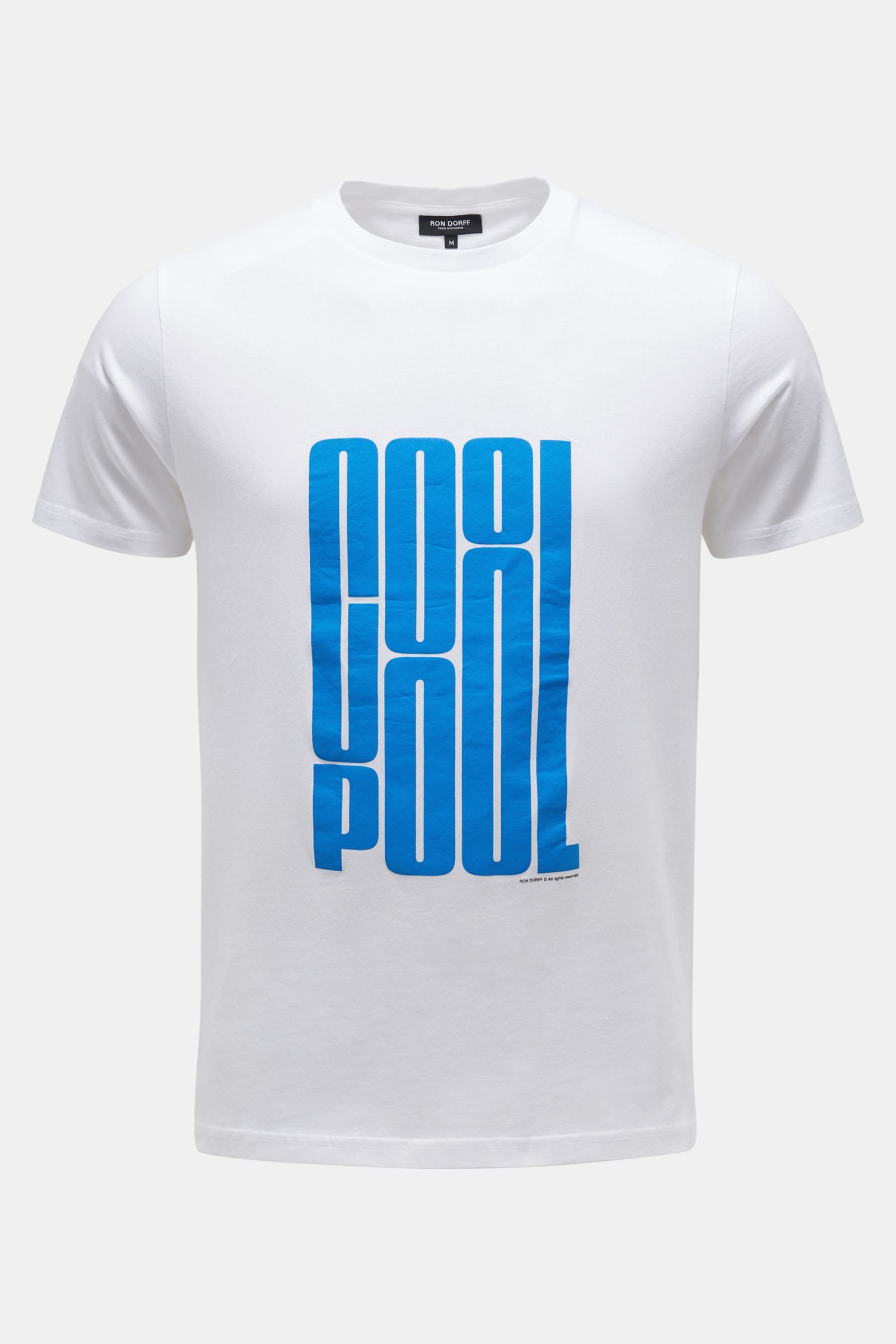 Rundhals-T-Shirt 'Cool Pool' weiß