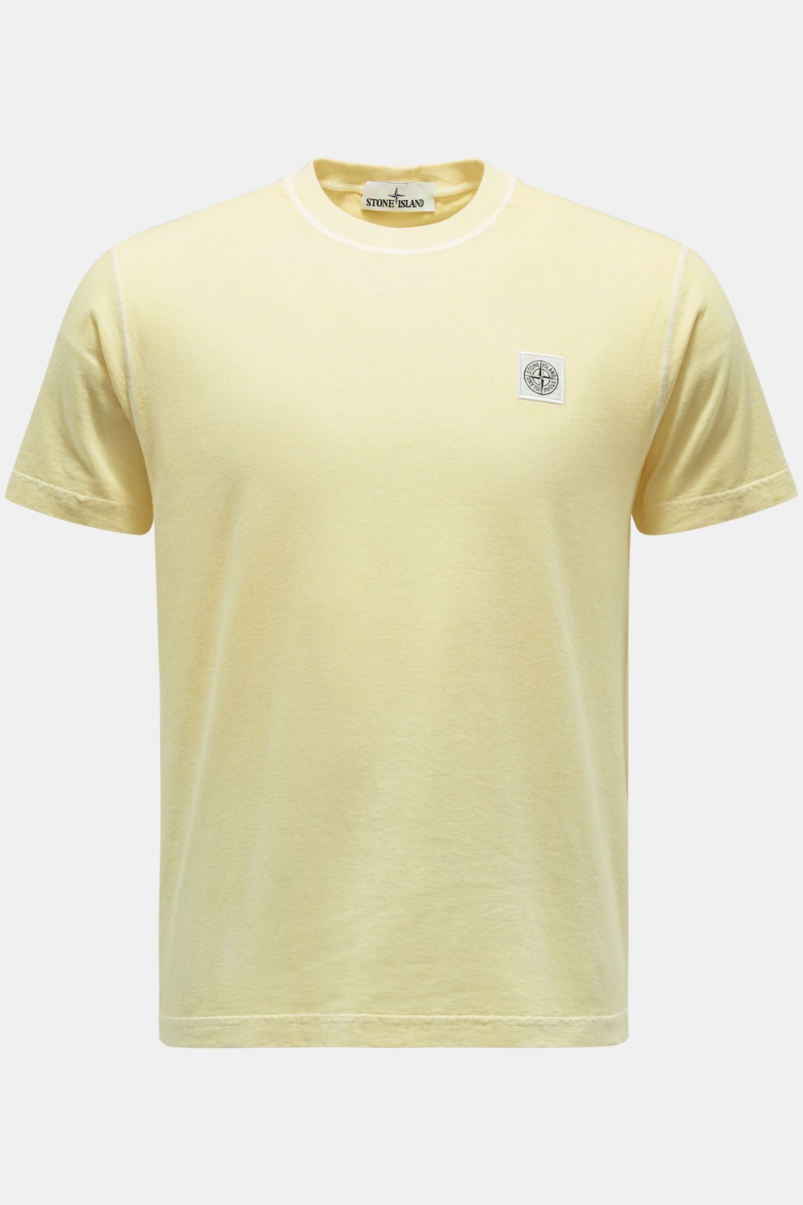 Crew neck T-shirt pastel yellow