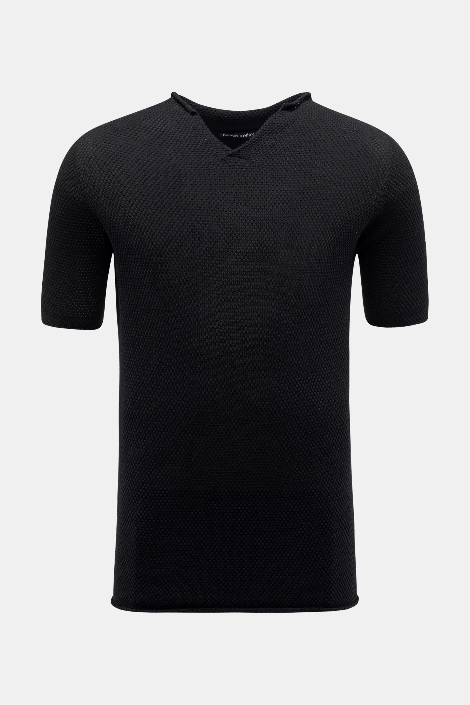 V-neck short sleeve jumper 'pi5ck.101' black
