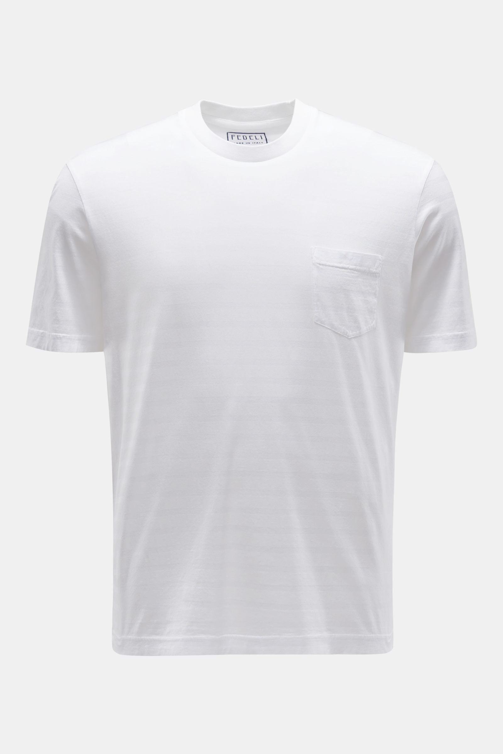 Crew neck T-shirt 'Abe’ white striped
