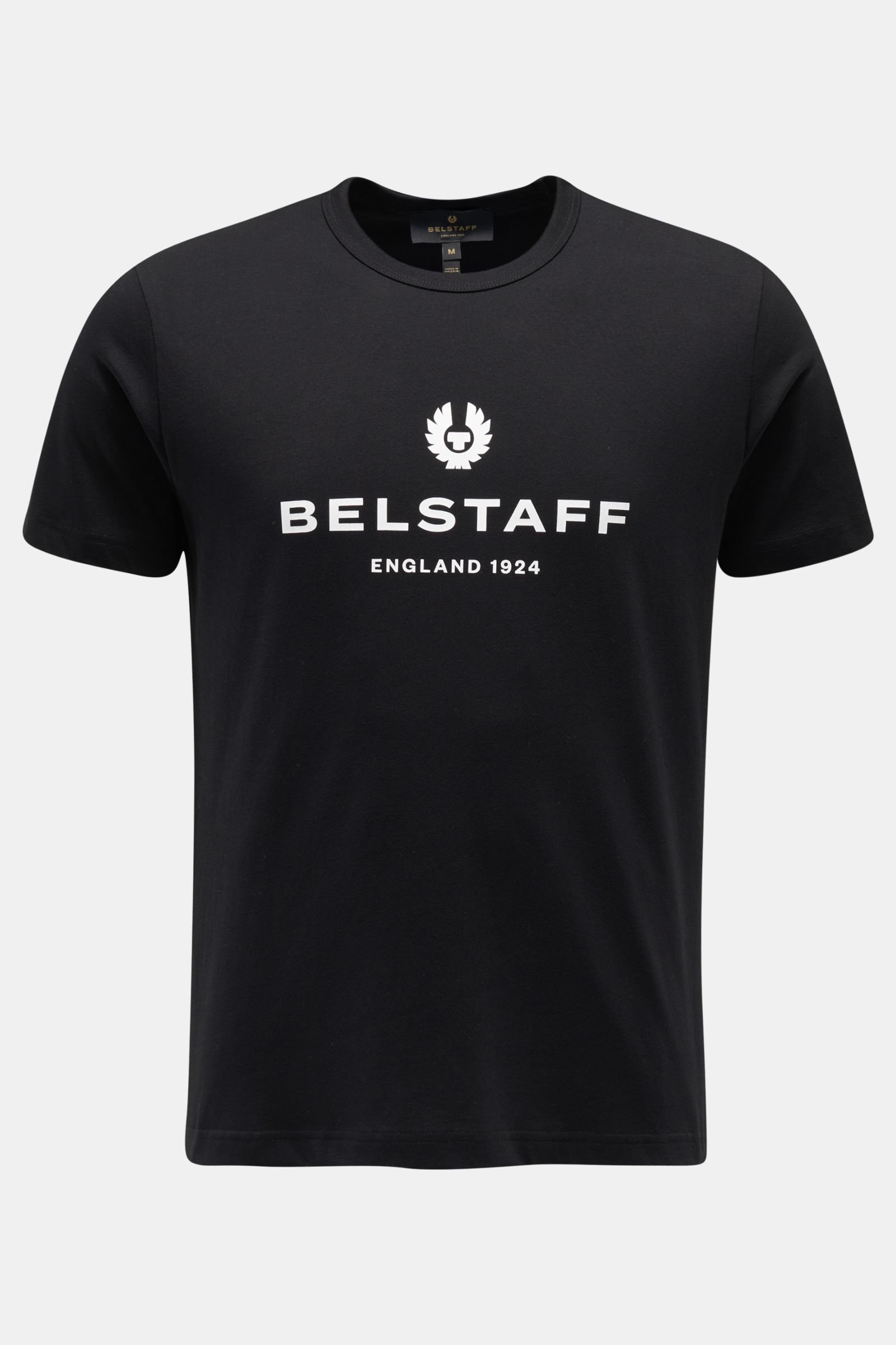 Rundhals-T-Shirt 'Belstaff 1924' schwarz