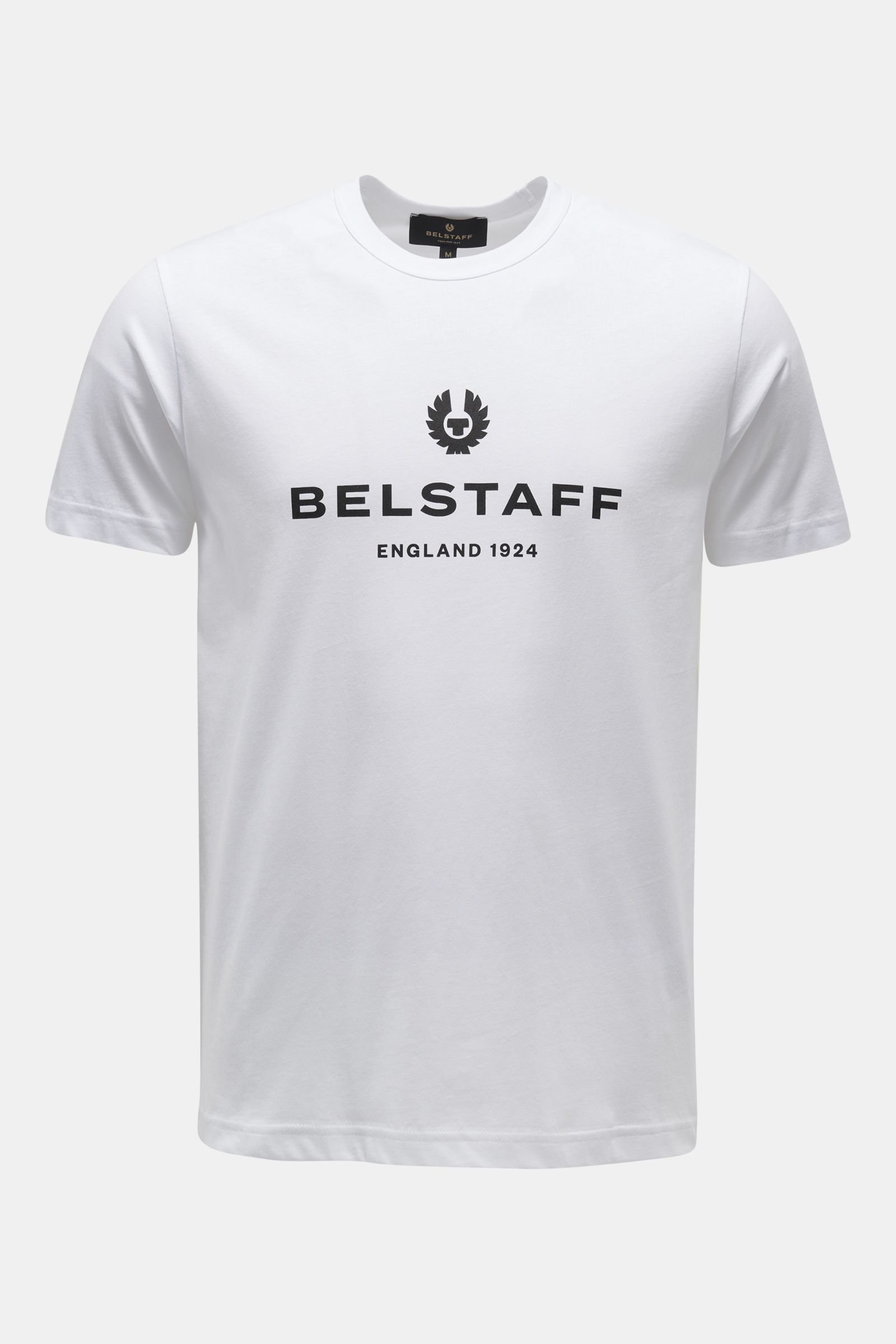 Rundhals-T-Shirt 'Belstaff 1924' weiß