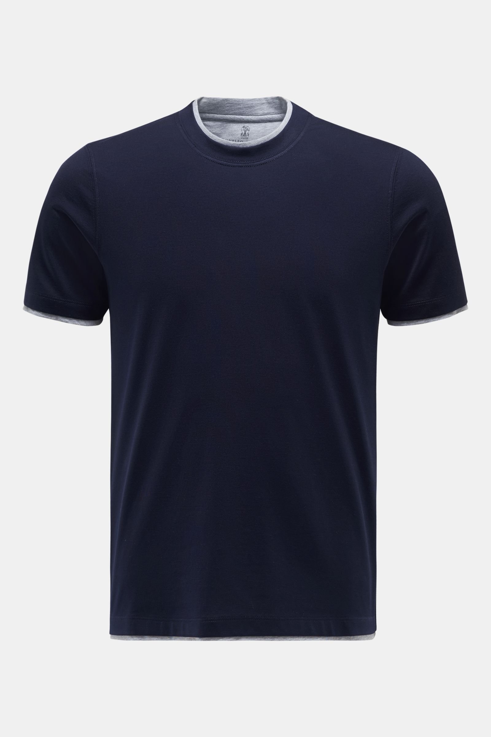 Rundhals-T-Shirt navy
