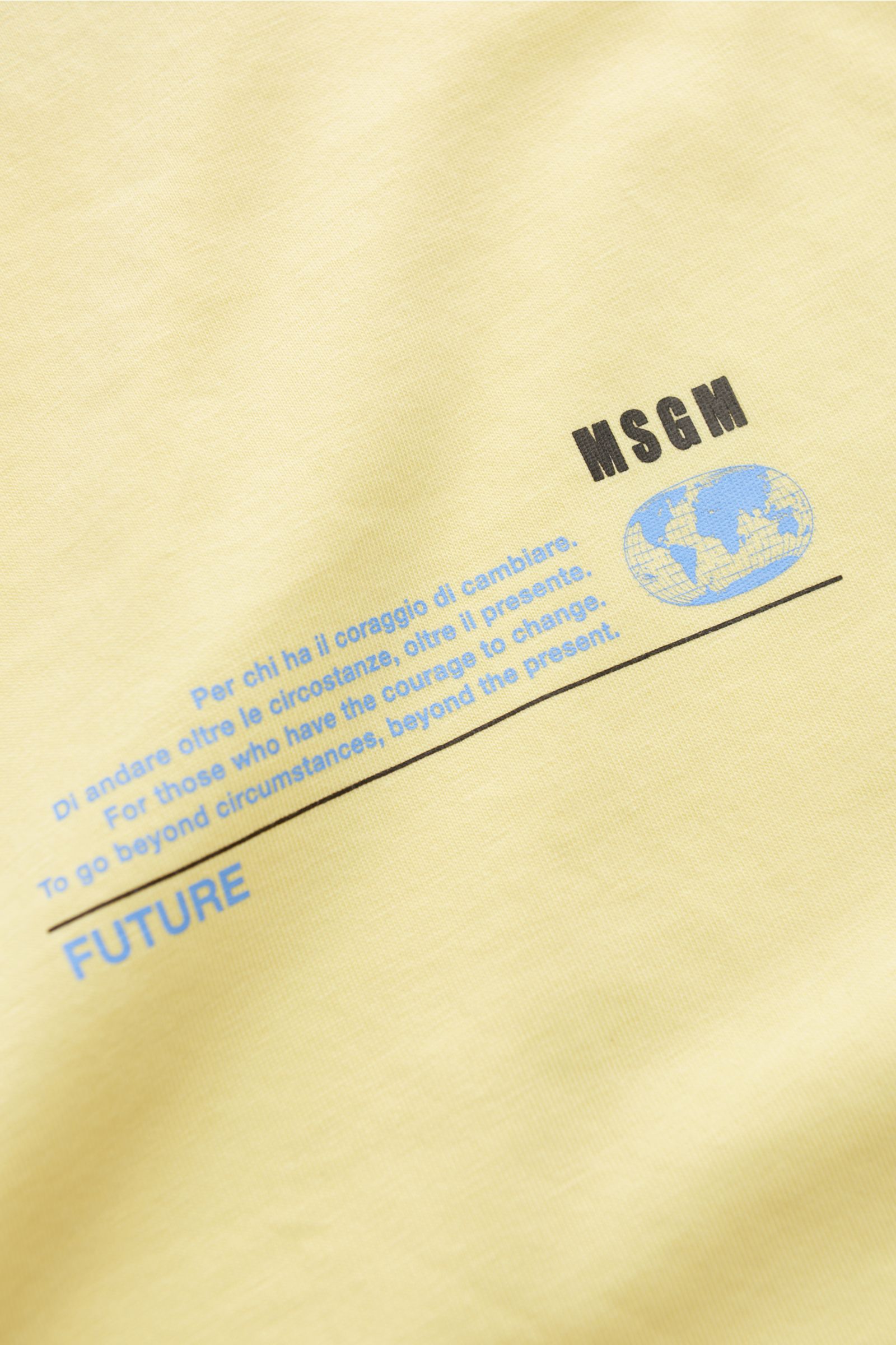 MSGM Crew neck T-shirt light yellow