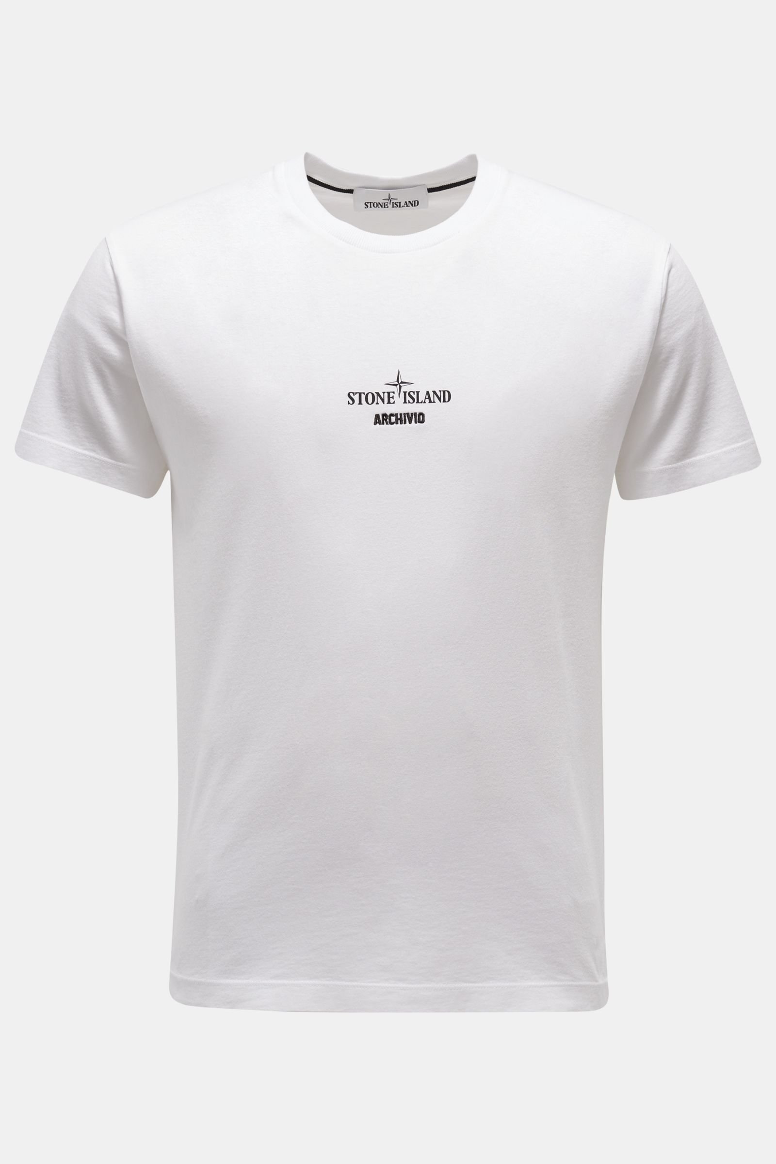 Rundhals-T-Shirt 'Archivio' weiß
