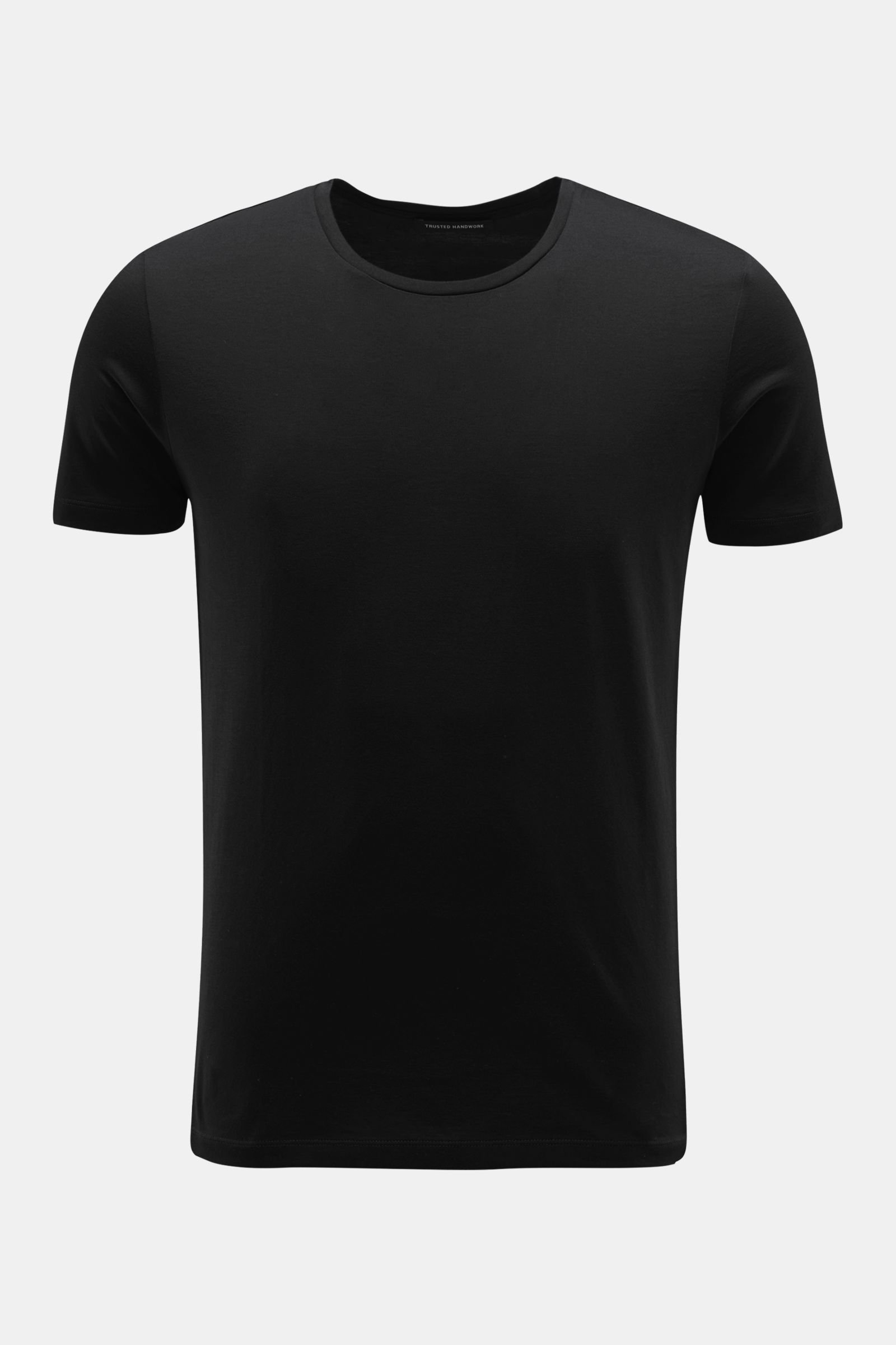 TRUSTED HANDWORK crew neck T-shirt black | BRAUN Hamburg