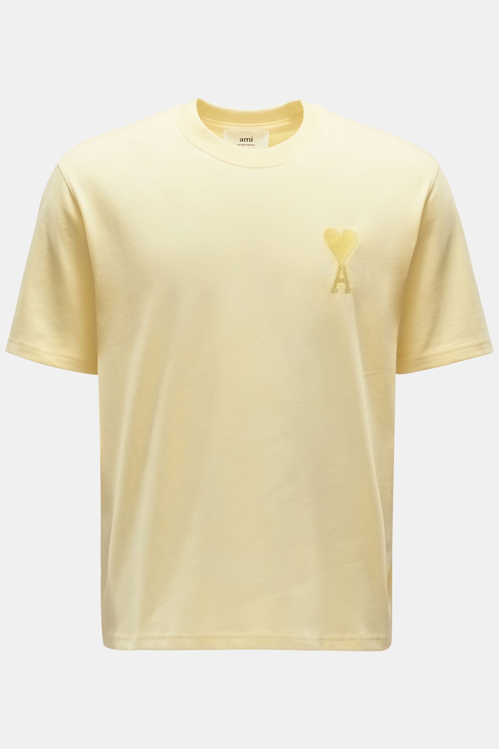 Rundhals-T-Shirt pastellgelb