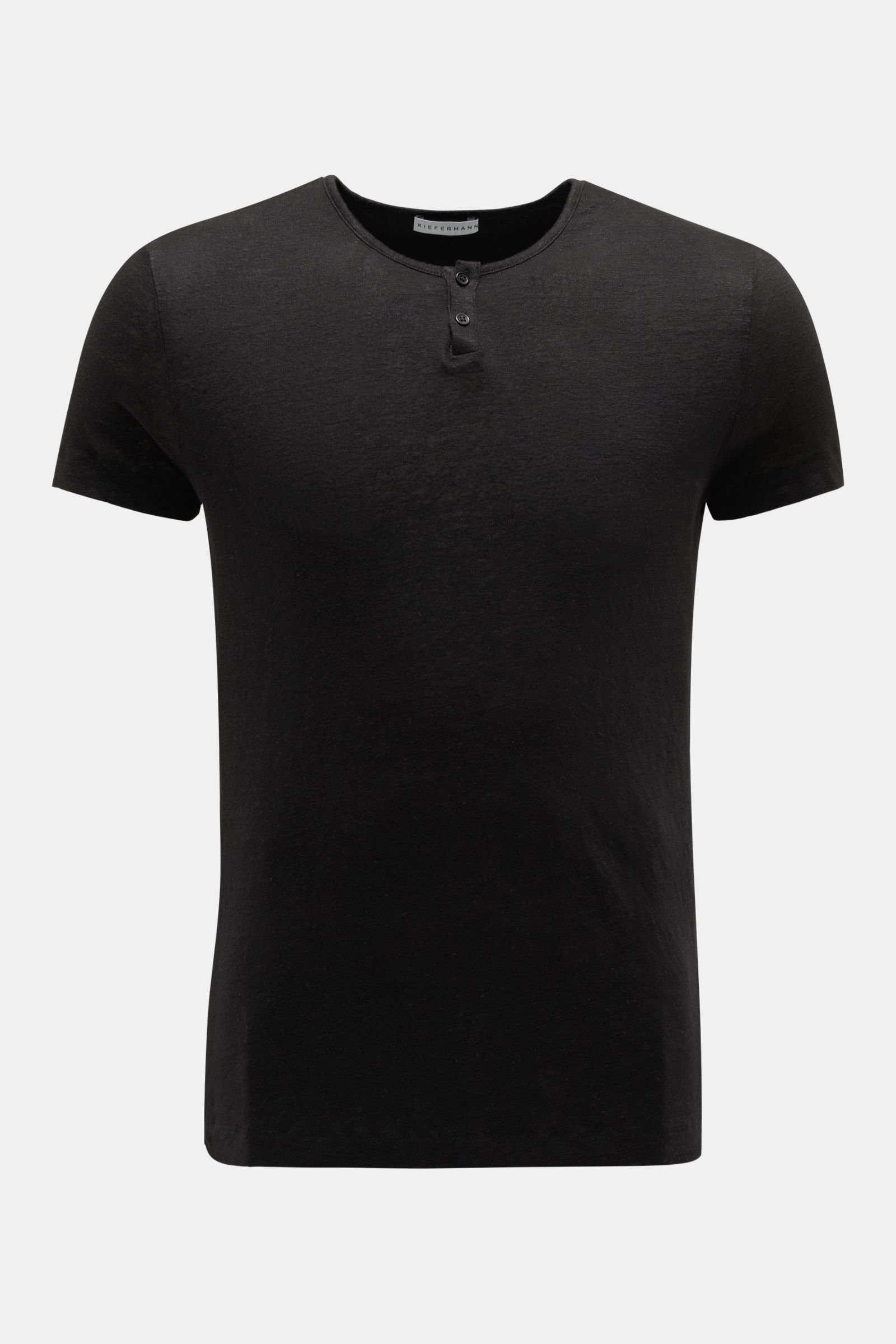 Linen Henley T-shirt 'Rio' black