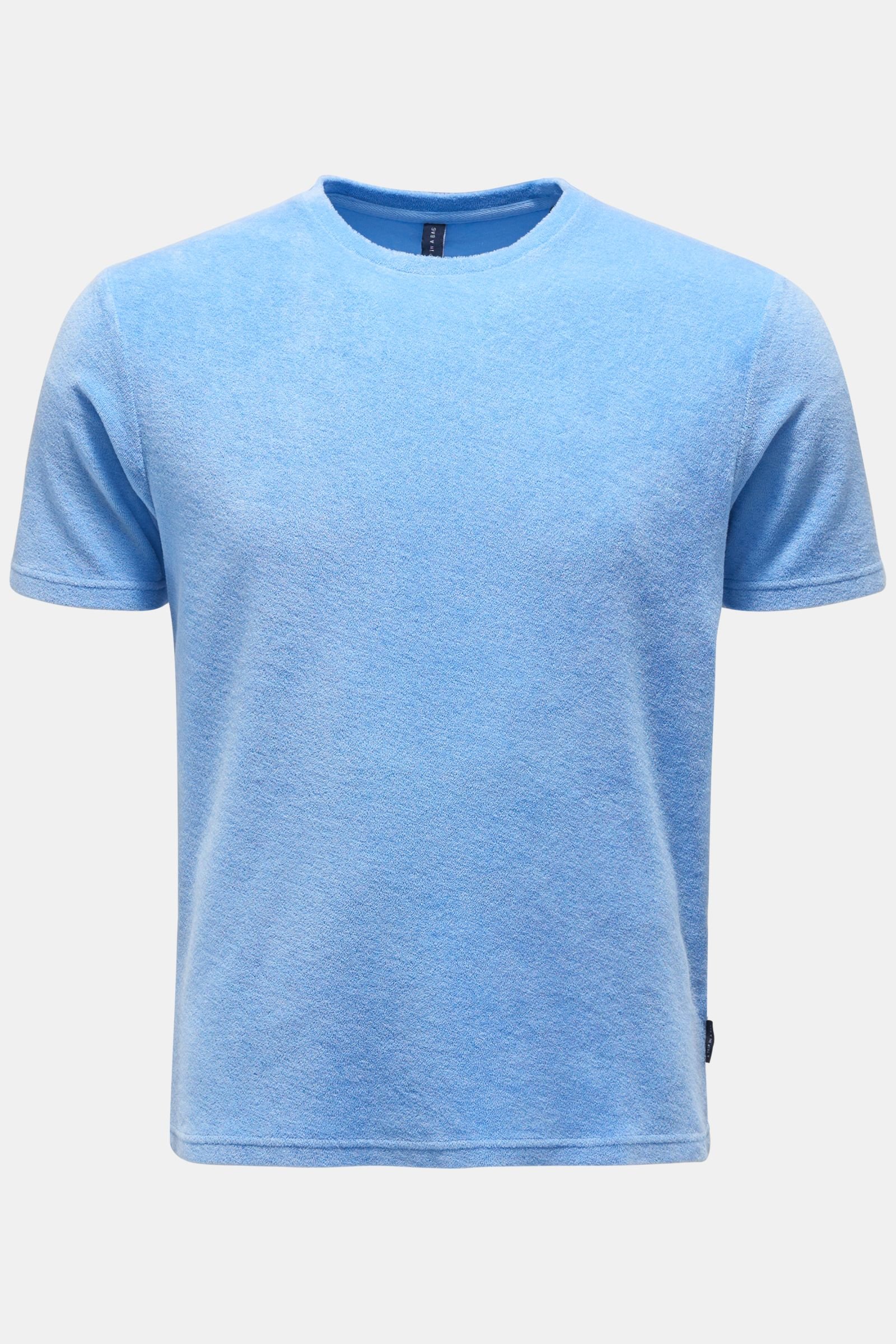 Terry crew neck T-shirt 'Terry Tee' light blue