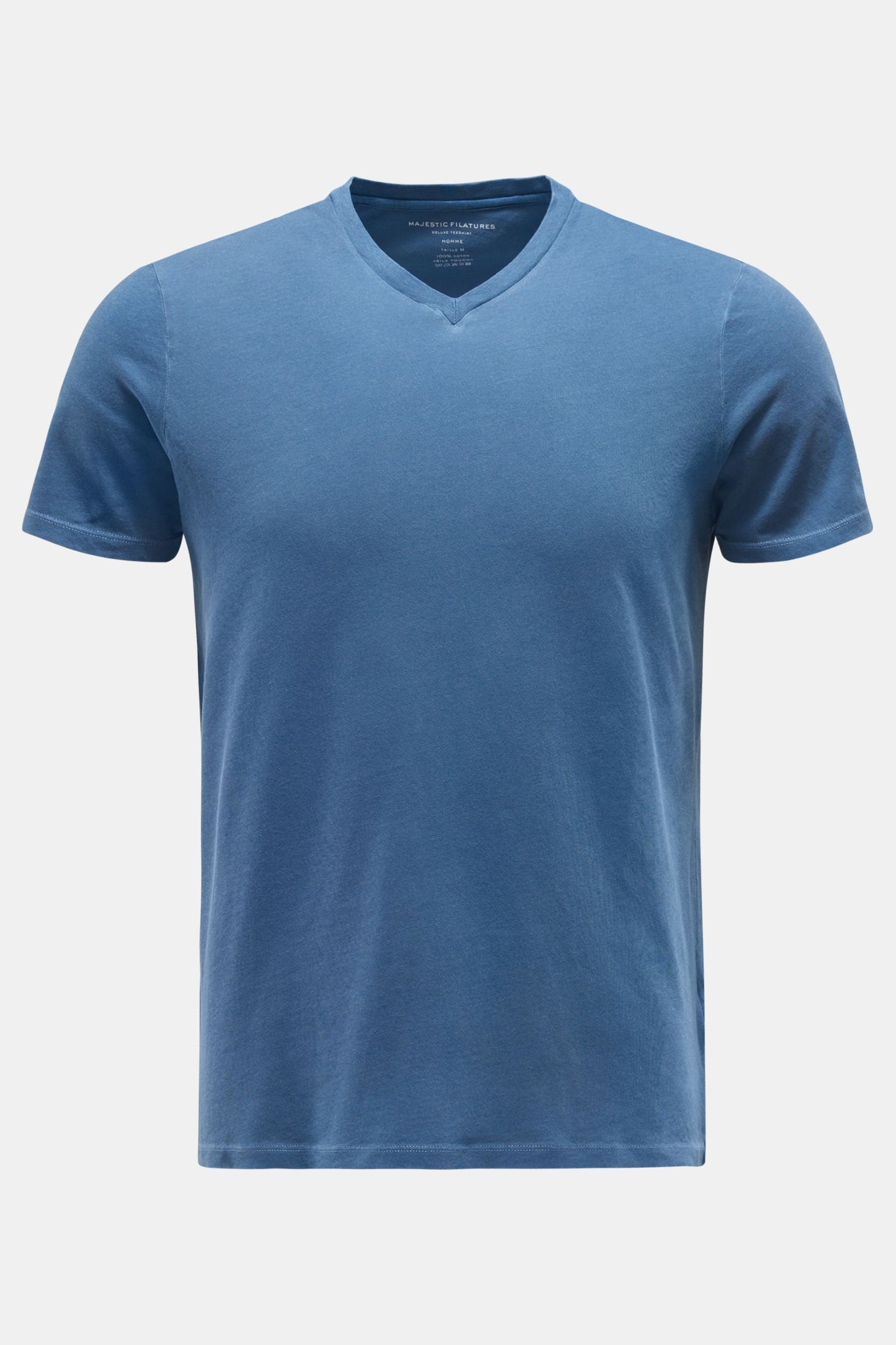 V-neck T-shirt 'Paul' smoky blue