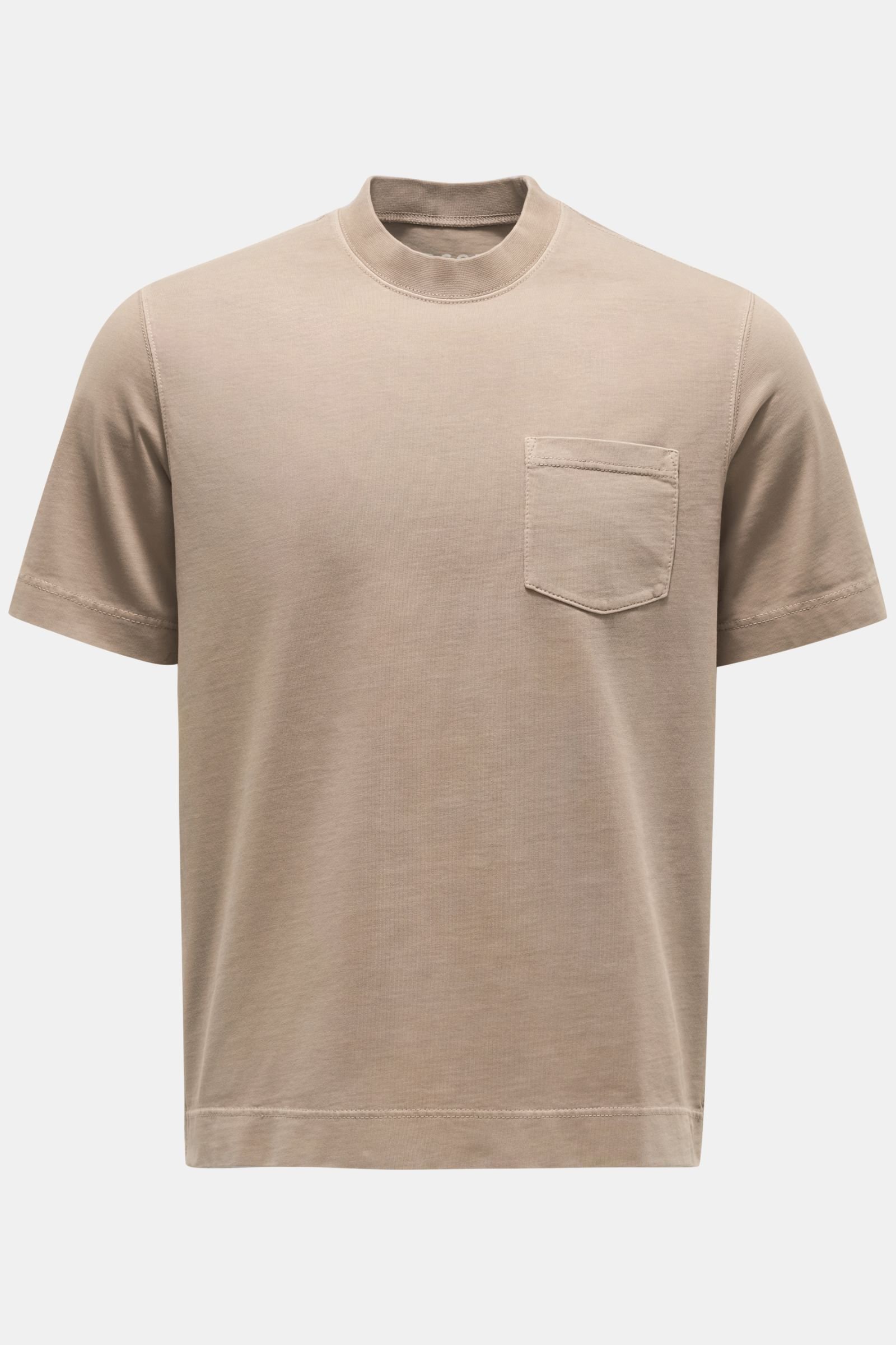 Rundhals-T-Shirt graubraun