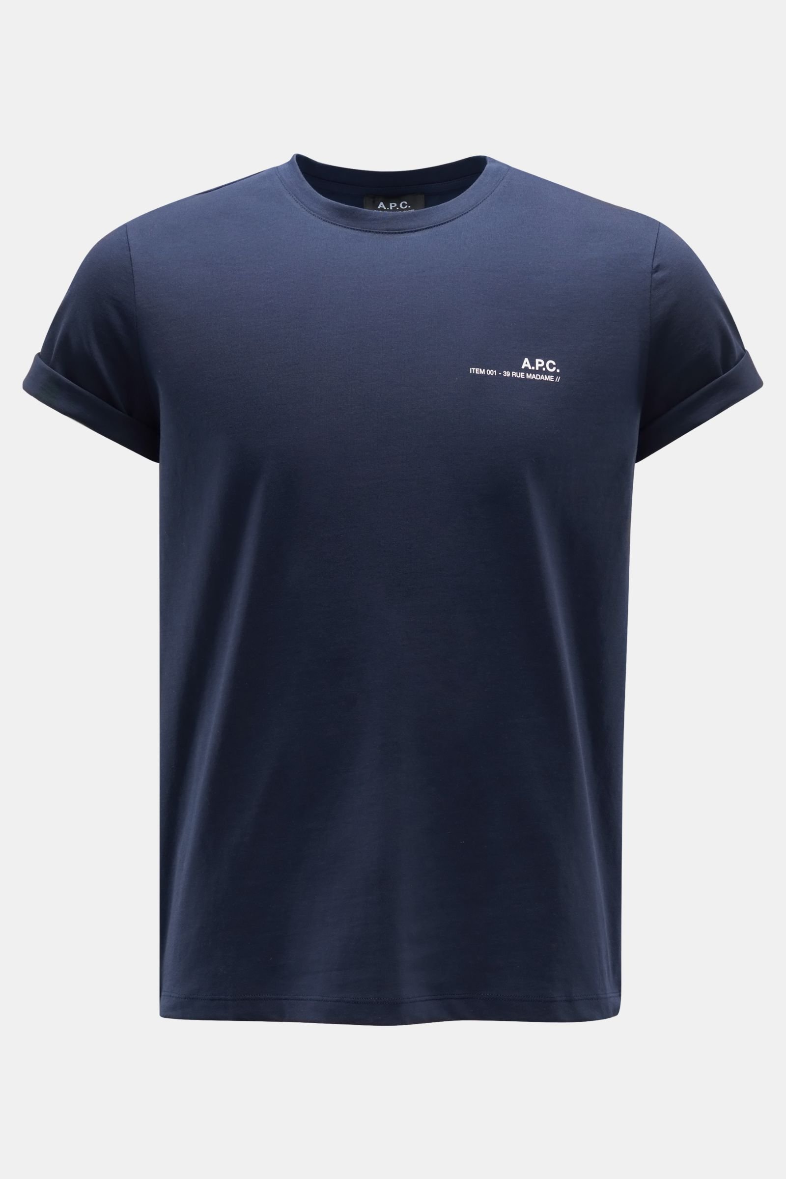 Rundhals-T-Shirt 'Item' navy