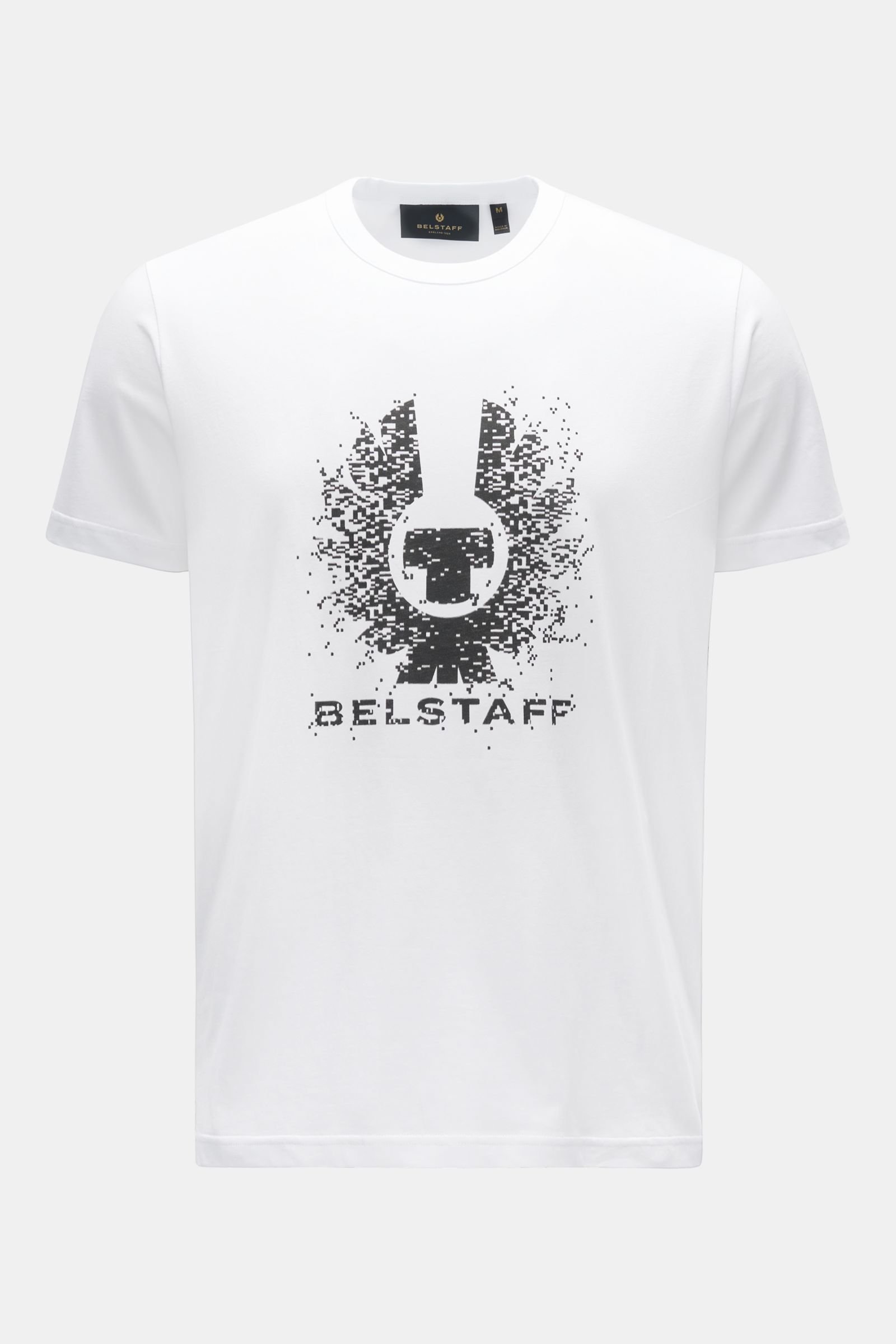 Crew neck T-shirt 'Pixelation' white