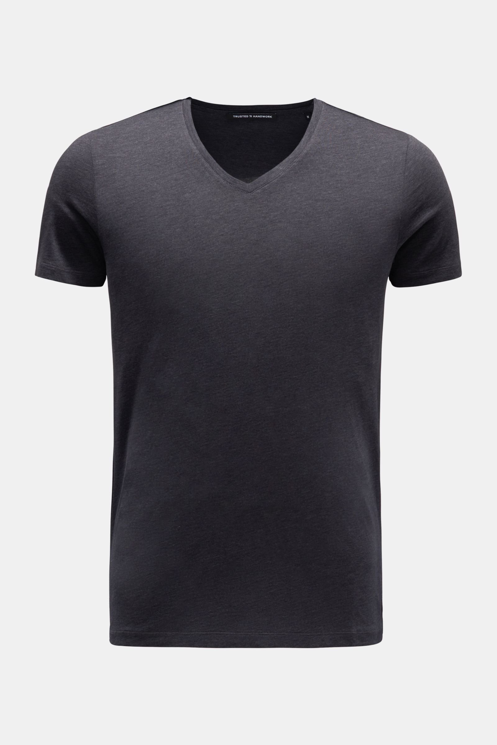 V-neck T-shirt 'Boston' anthracite