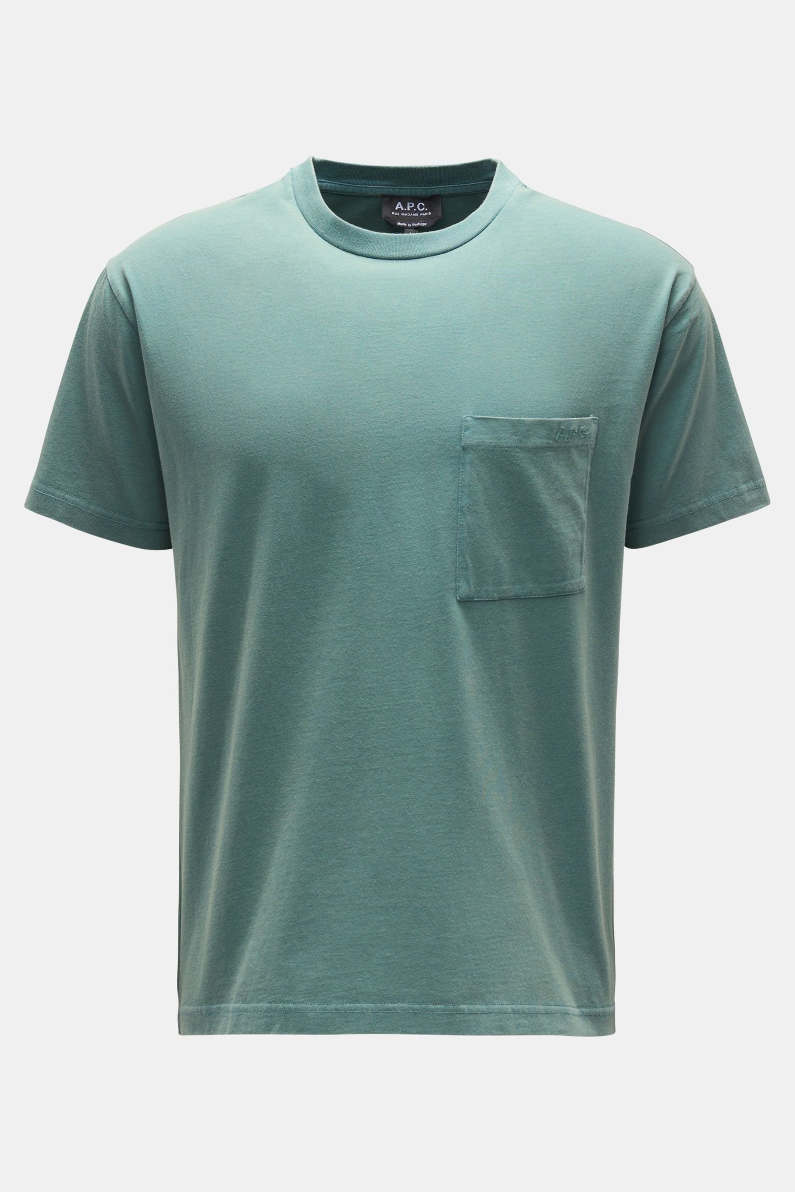 Crew neck T-shirt 'Dimitri' grey-green