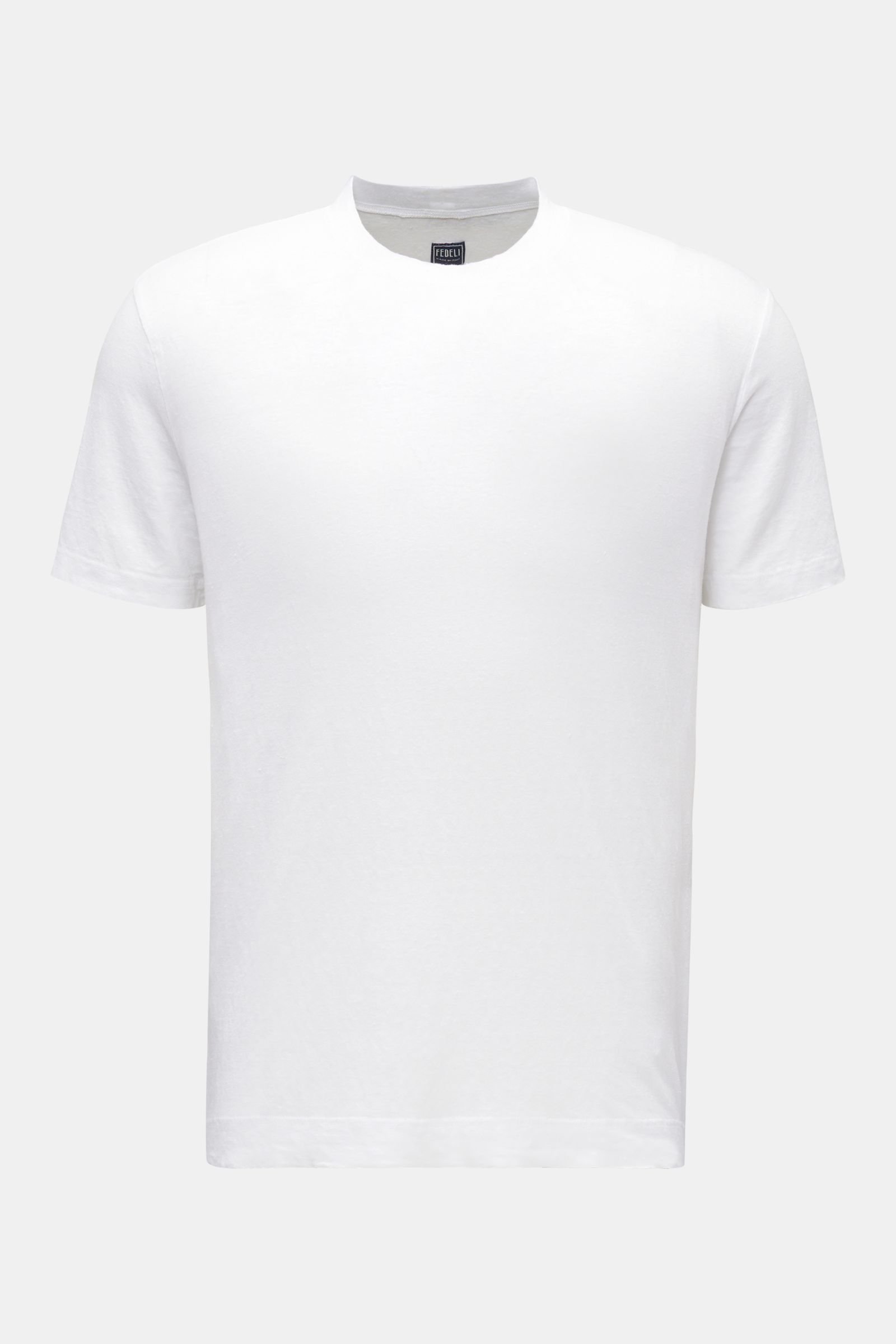 Linen crew neck T-shirt 'Extreme MM' white