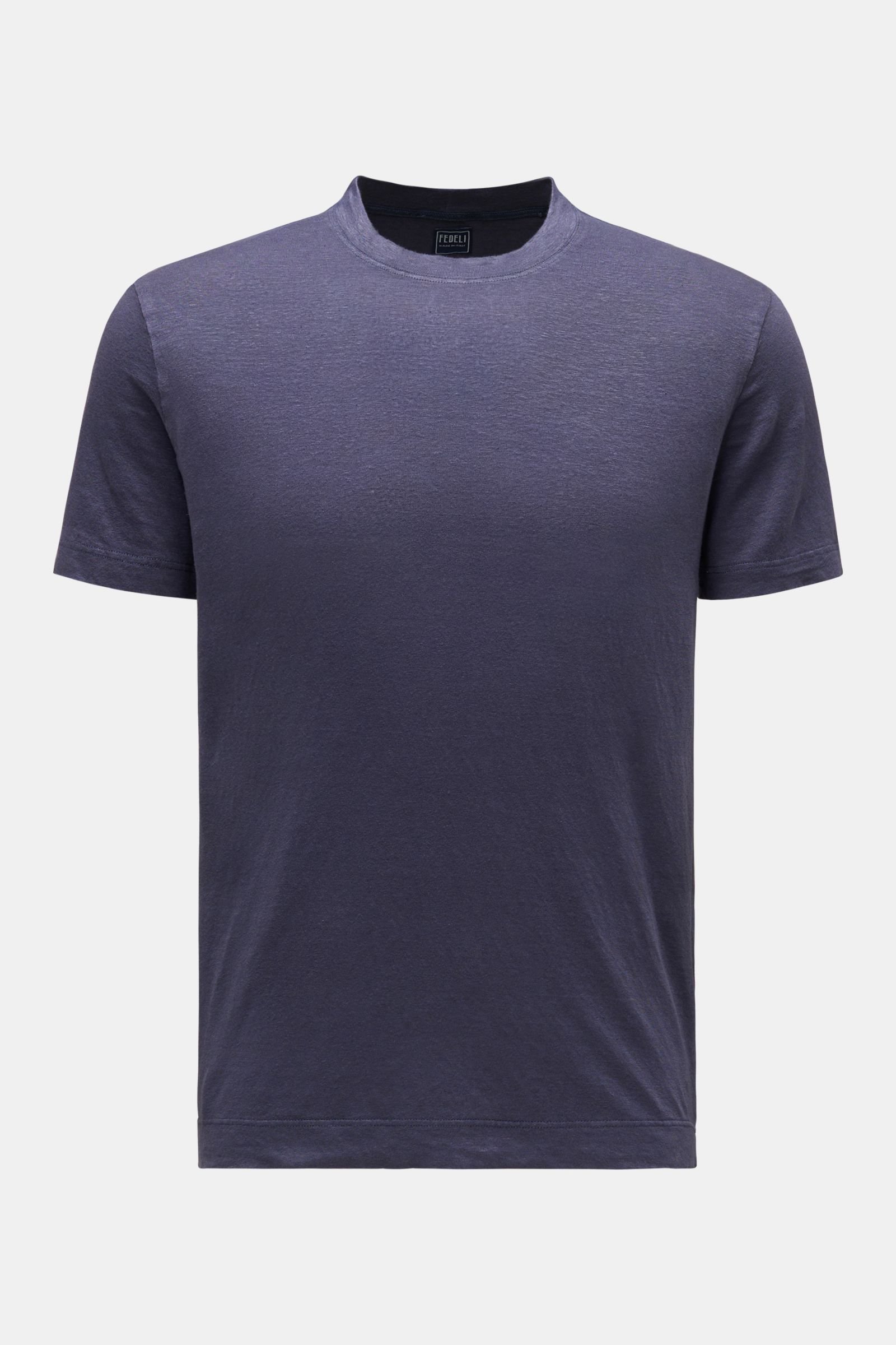 Leinen Rundhals-T-Shirt 'Extreme MM' dunkelblau