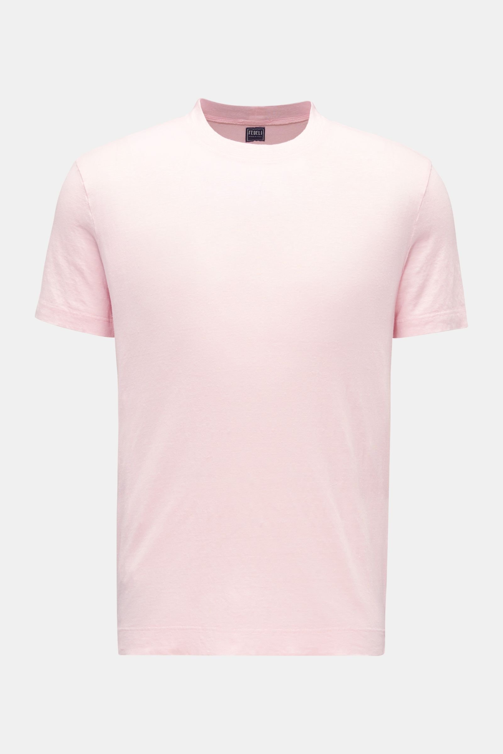 Leinen Rundhals-T-Shirt 'Extreme MM' rosé