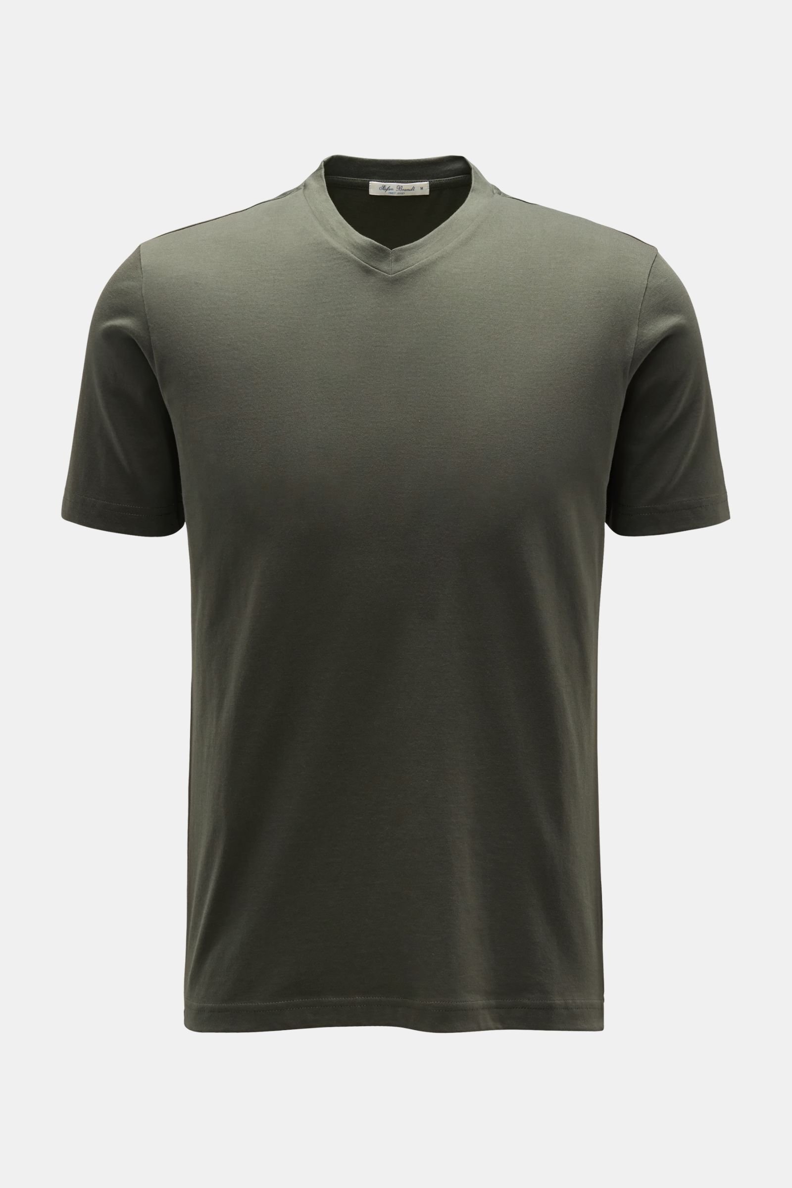 V-neck T-shirt 'Adam' olive
