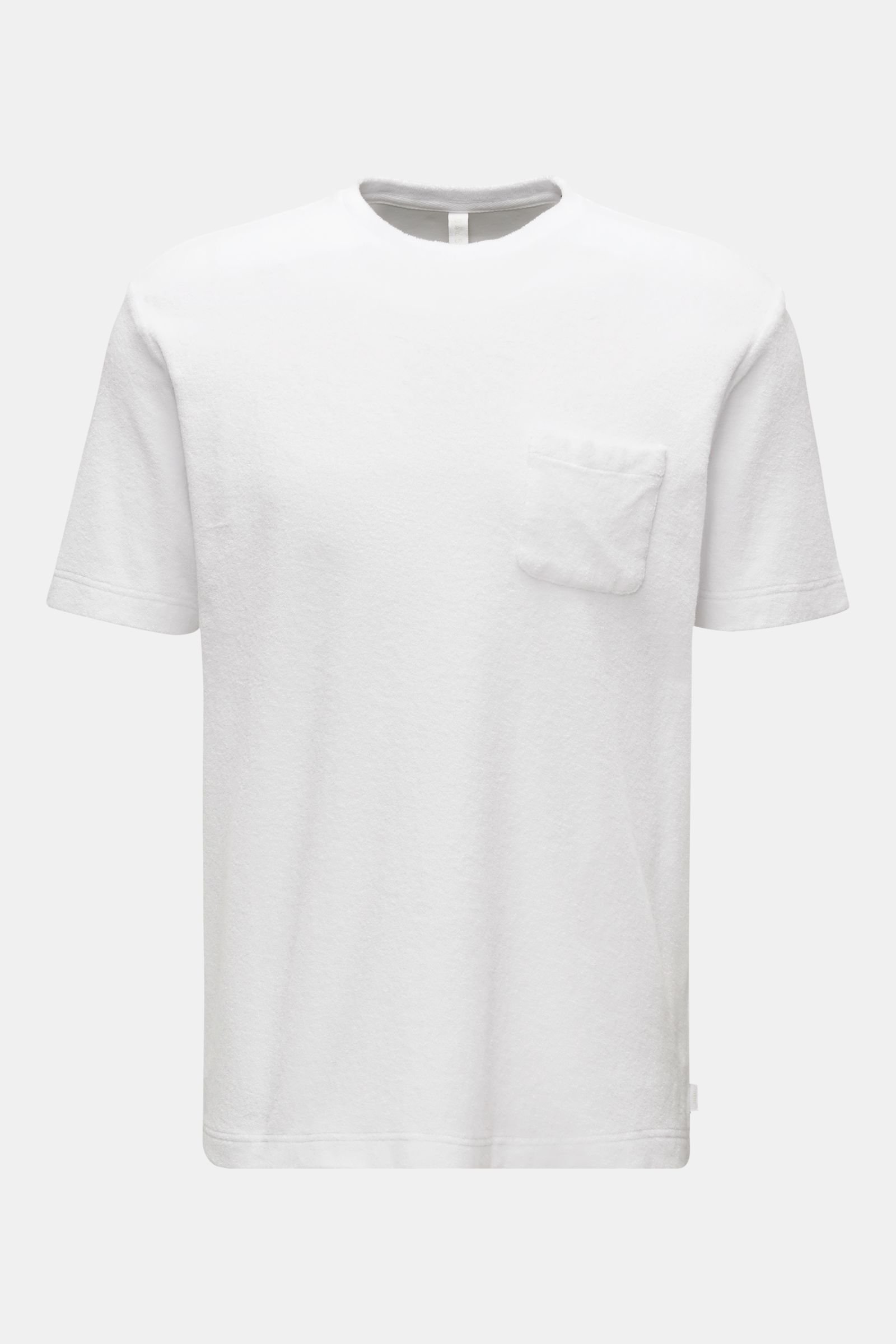 Crew neck terry T-shirt white