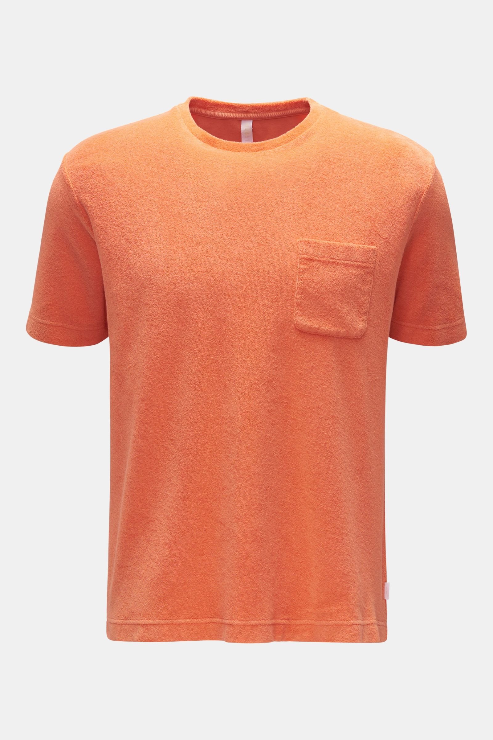 Terry crew neck T-shirt 'Terry Tee' orange