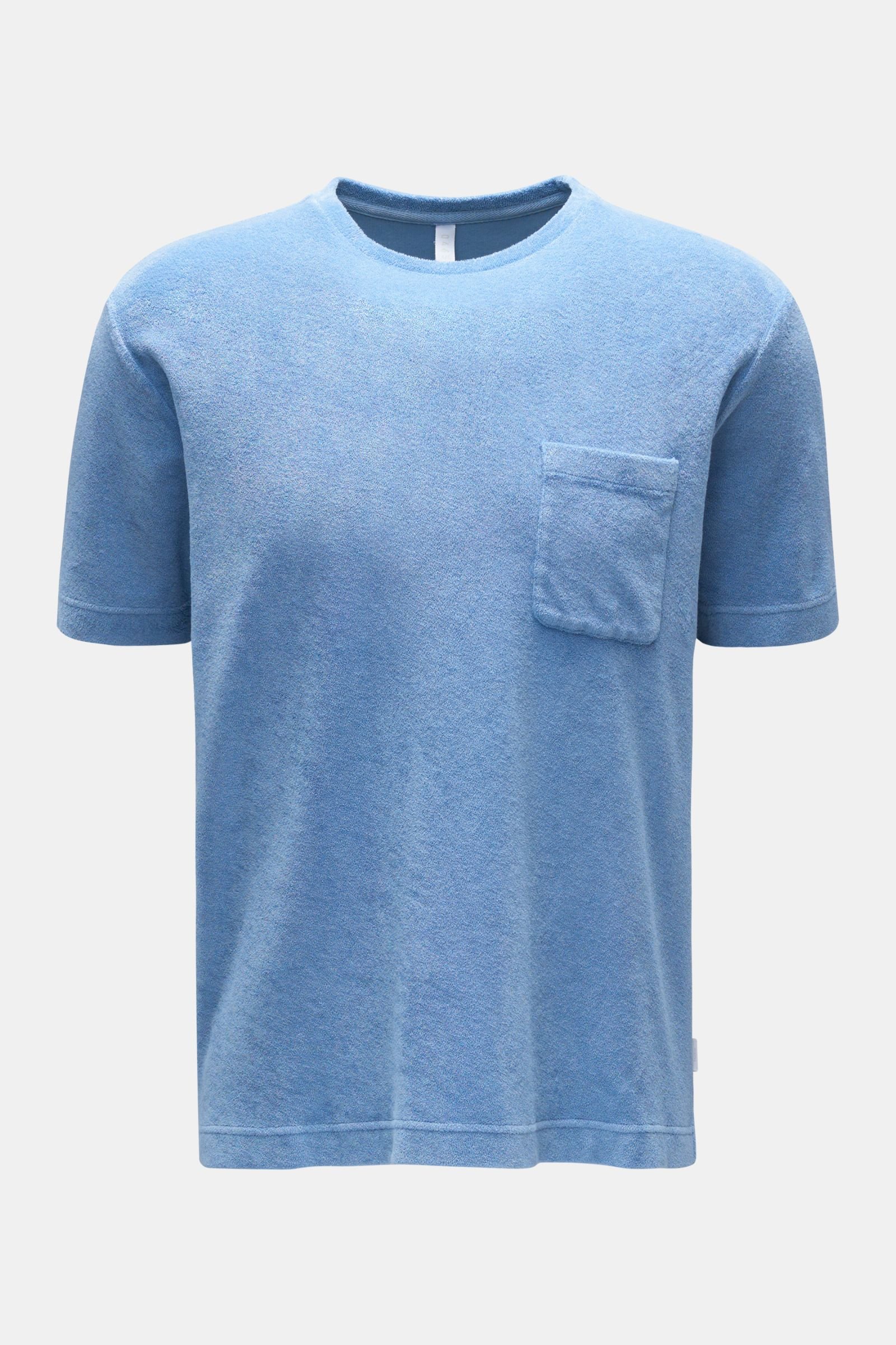 Terry crew neck T-shirt 'Terry Tee' light blue