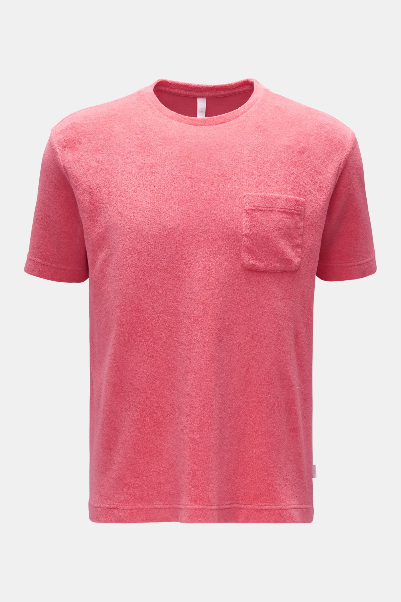 Terry crew neck T-shirt 'Terry Tee' coral