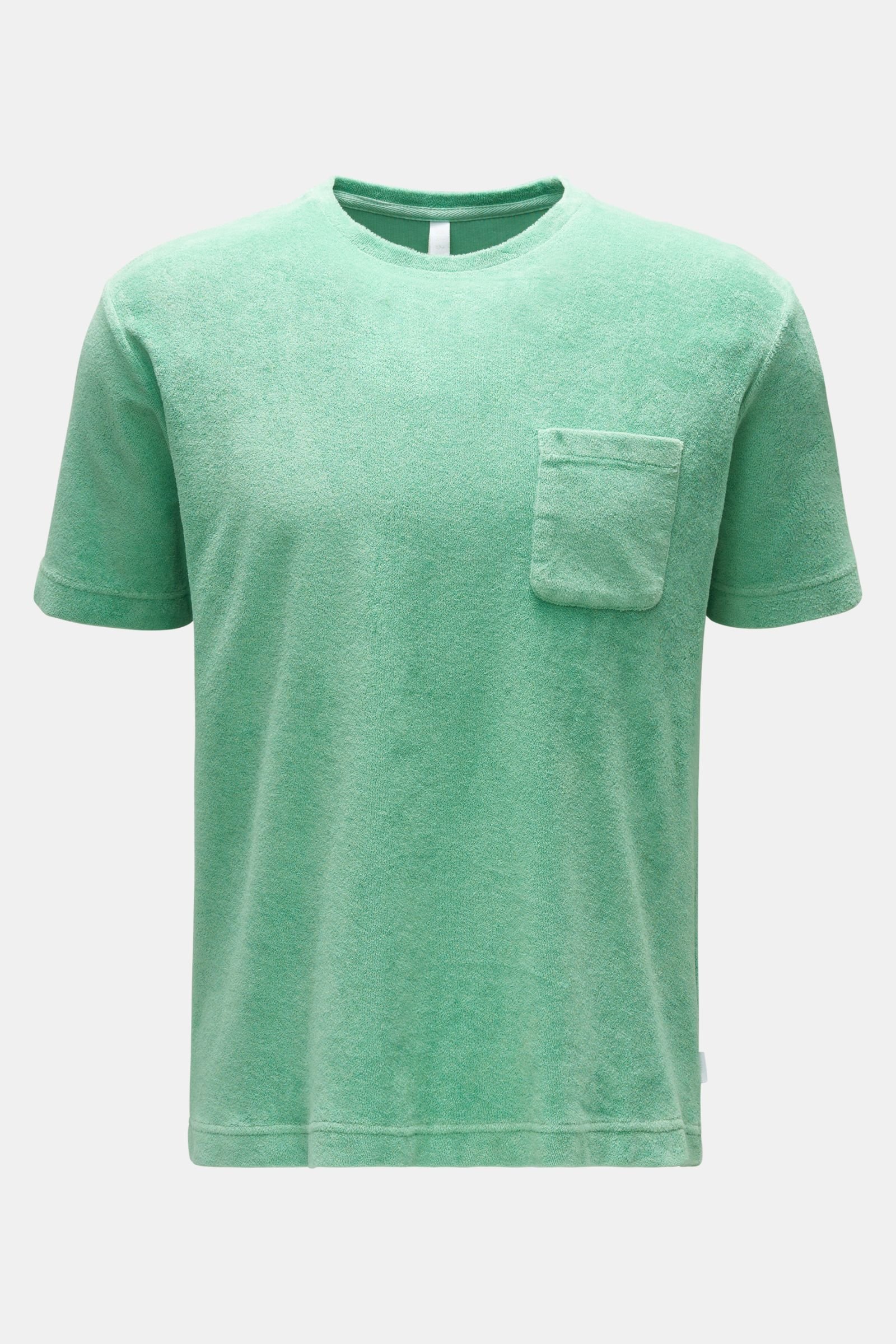 Terry crew neck T-shirt 'Terry Tee' light green