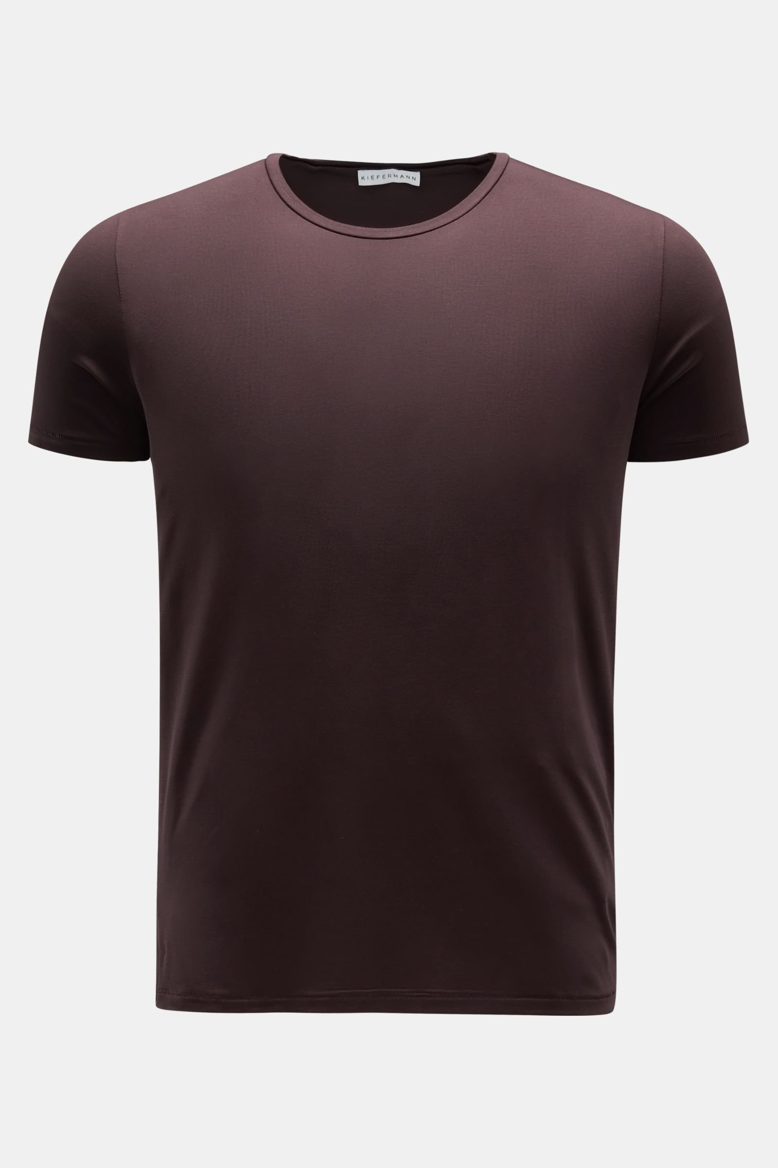 Crew neck T-shirt 'Clive' dark brown