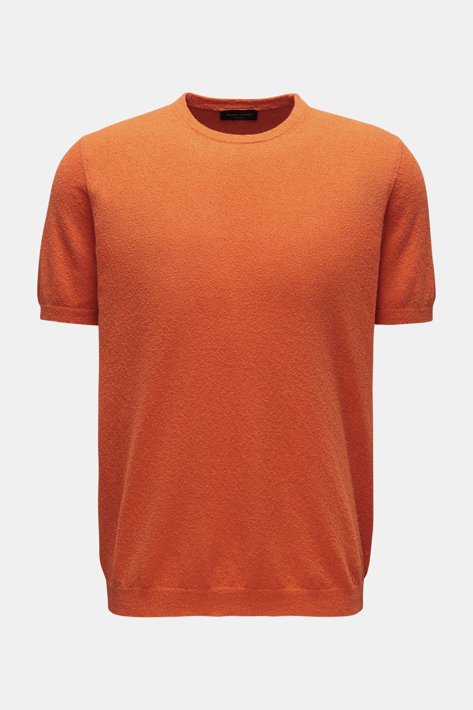 Short sleeve crew neck jumper orange