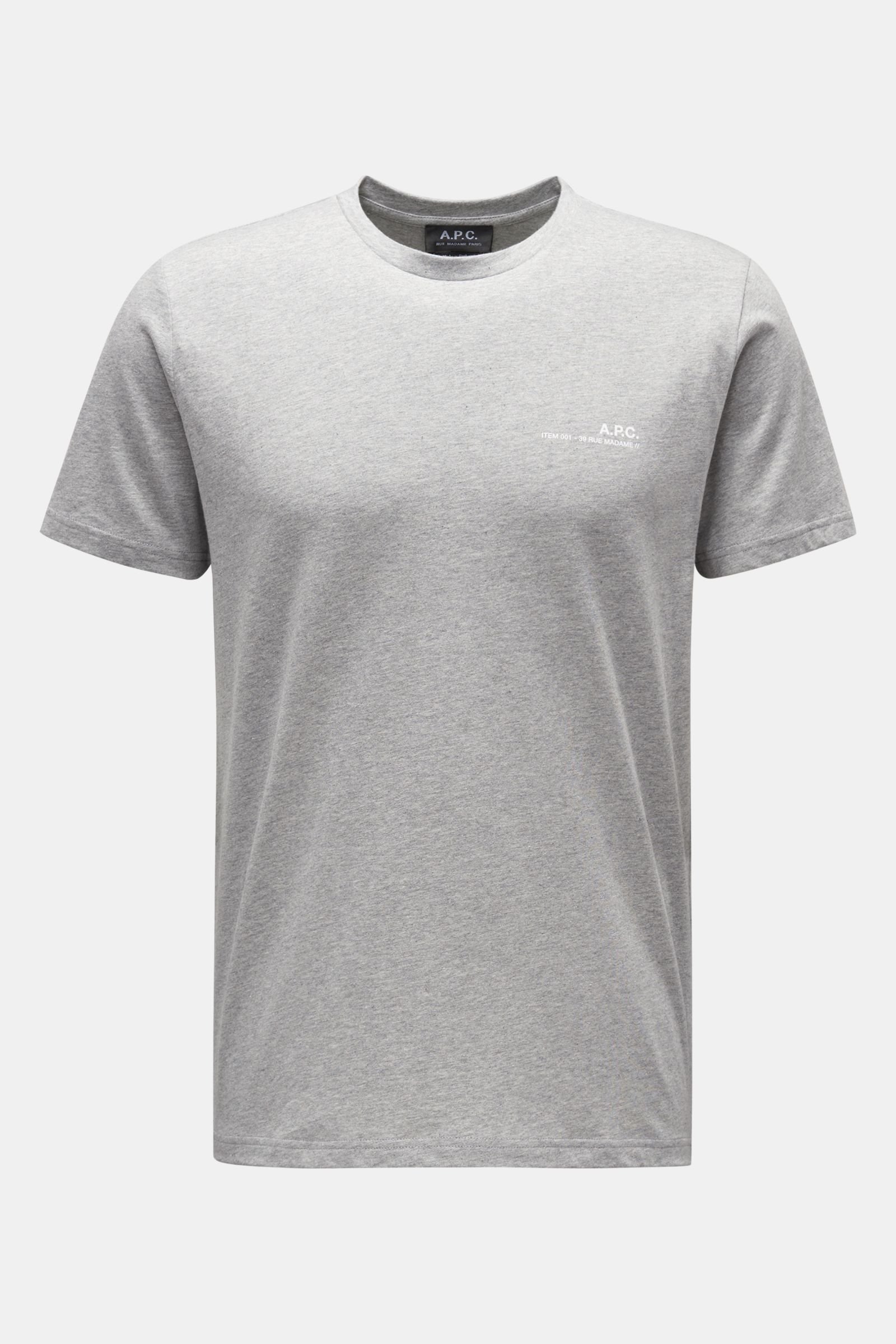 Crew neck T-shirt 'Item' grey