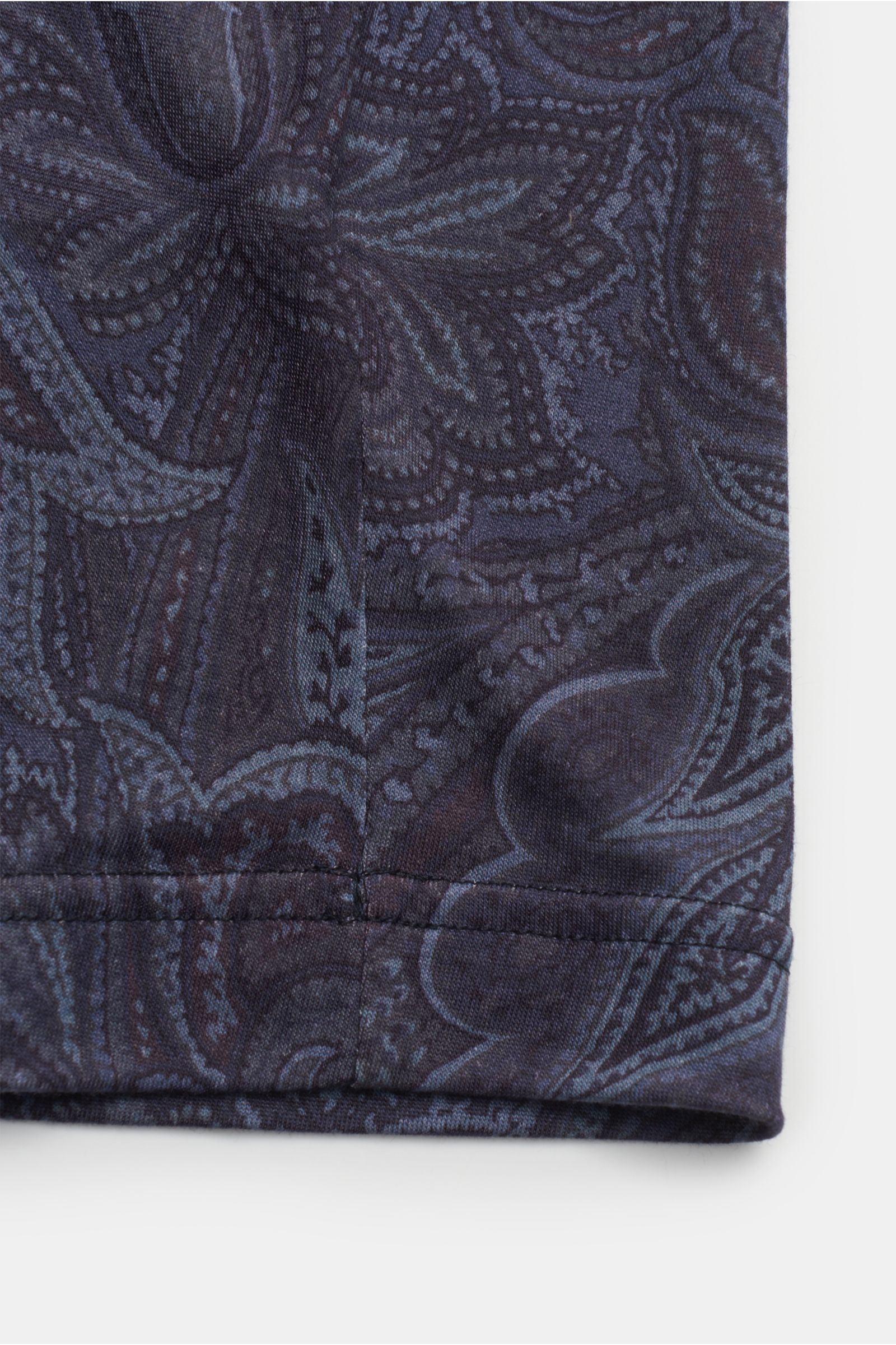 ETRO Rundhals-T-Shirt navy/dunkelbraun/graublau gemustert | BRAUN  