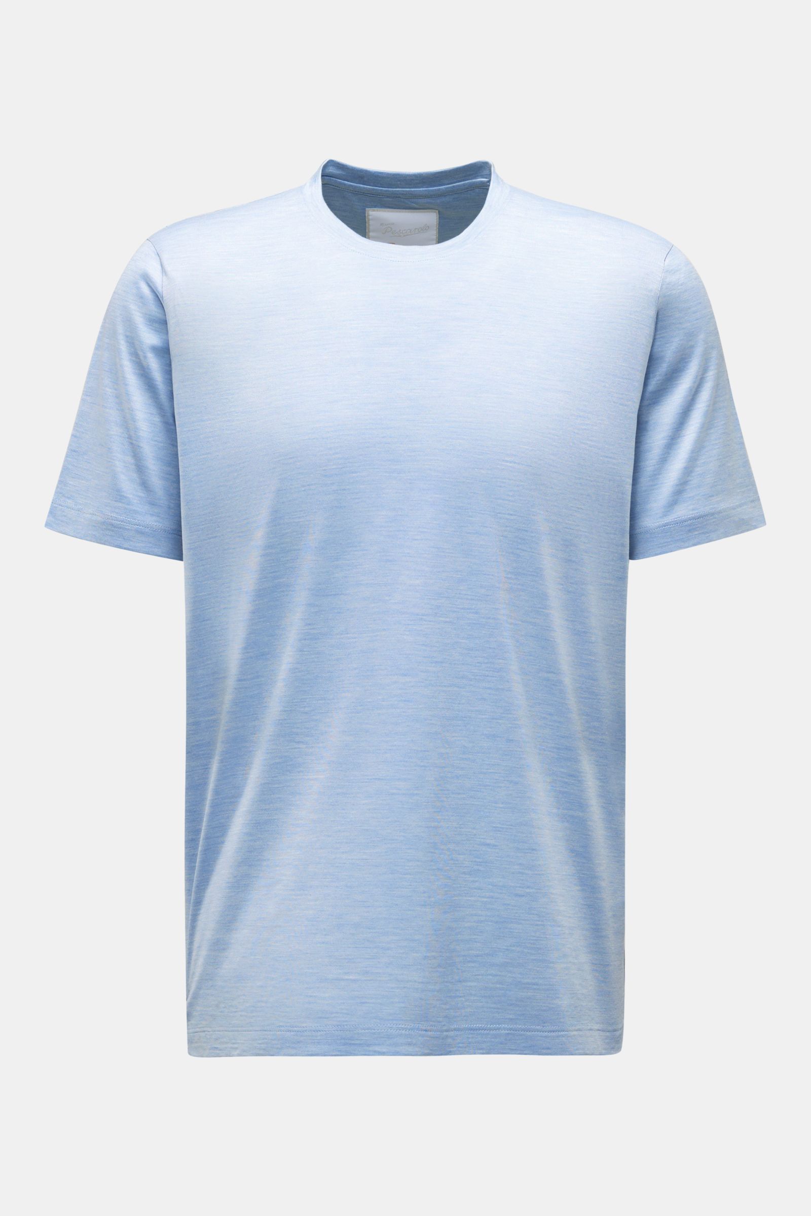 Crew neck T-shirt 'James' light blue mottled