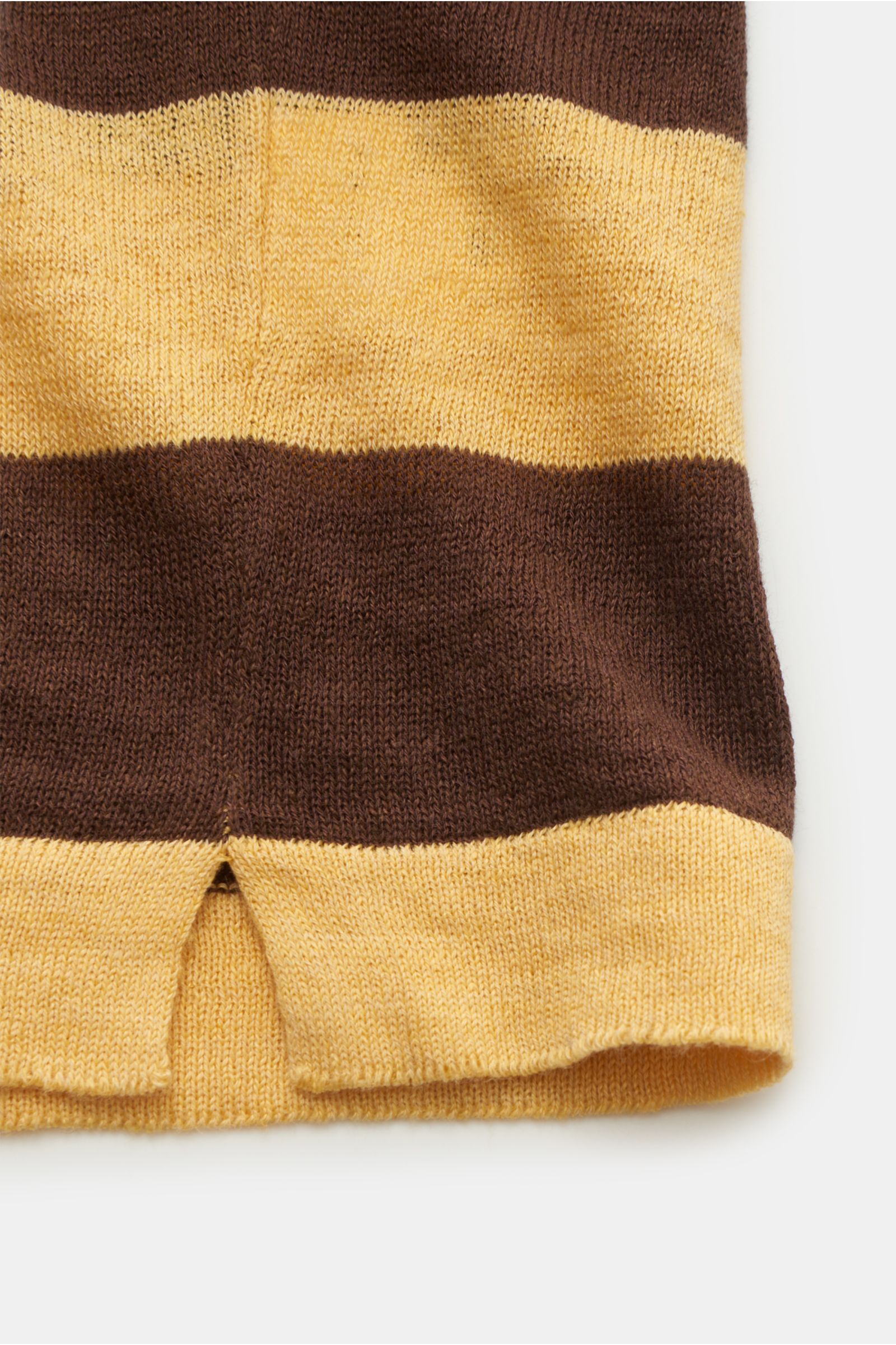 04651/ A trip in a bag Kurzarm-Pullover 'Striped Tee' gelb/braun gestreift