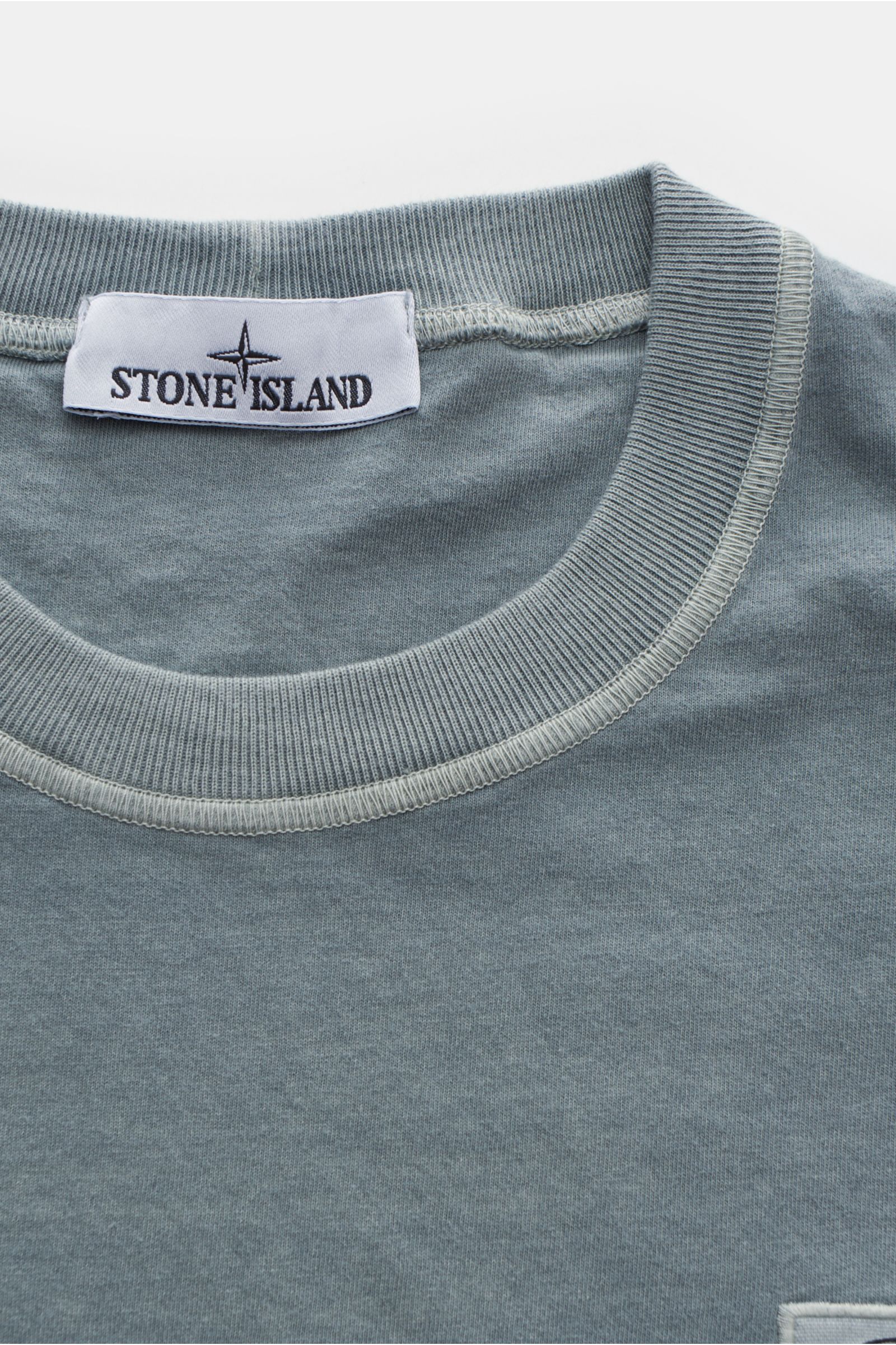 STONE ISLAND Rundhals-T-Shirt graugrün | BRAUN Hamburg
