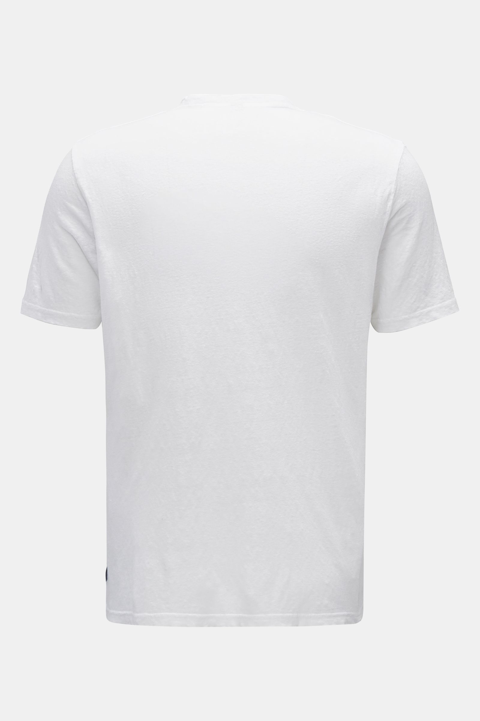 04651/ A trip in a bag Leinen Rundhals-T-Shirt weiß