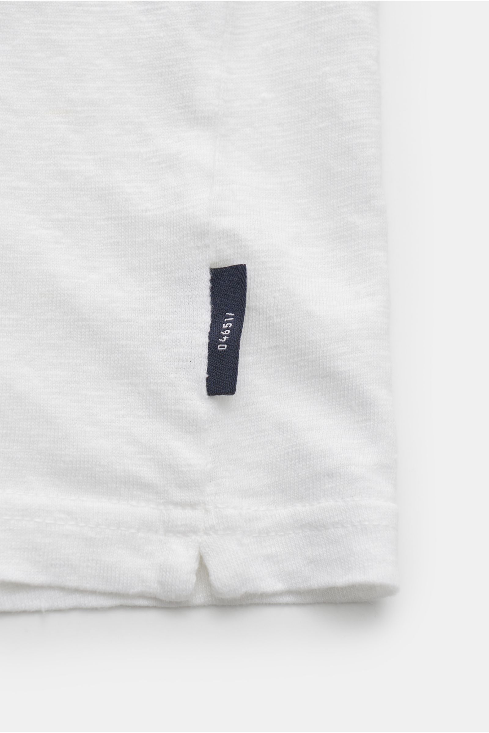 04651/ A trip in a bag Leinen Rundhals-T-Shirt weiß