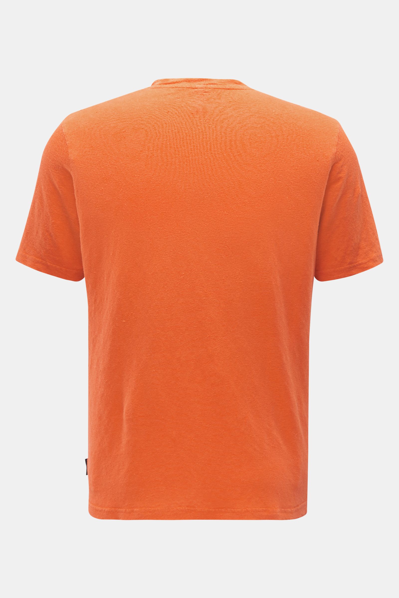 04651/ A trip in a bag Linen crew neck T-shirt orange