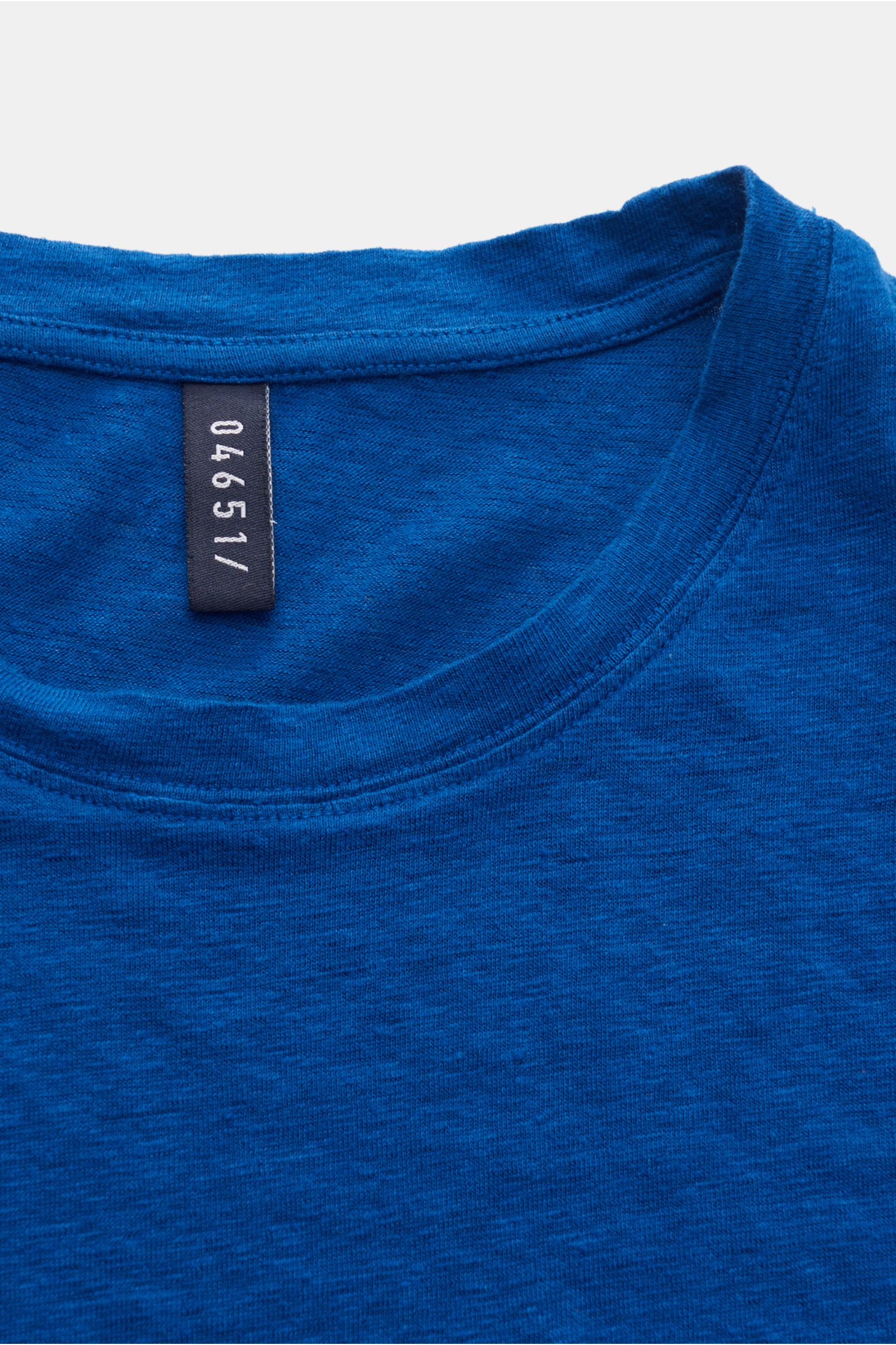 04651/ A trip in a bag Linen crew neck T-shirt blue