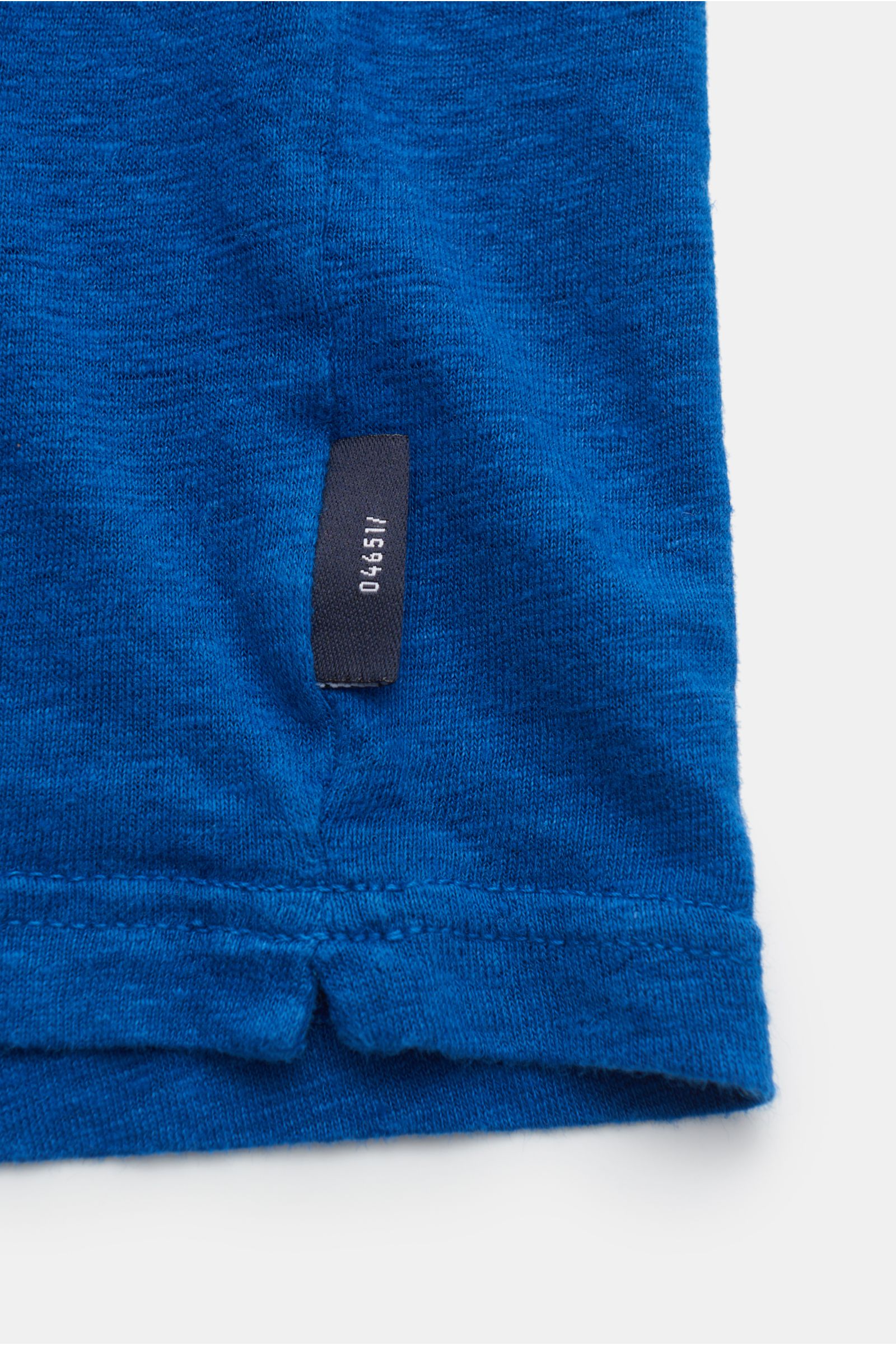 04651/ A trip in a bag Linen crew neck T-shirt blue